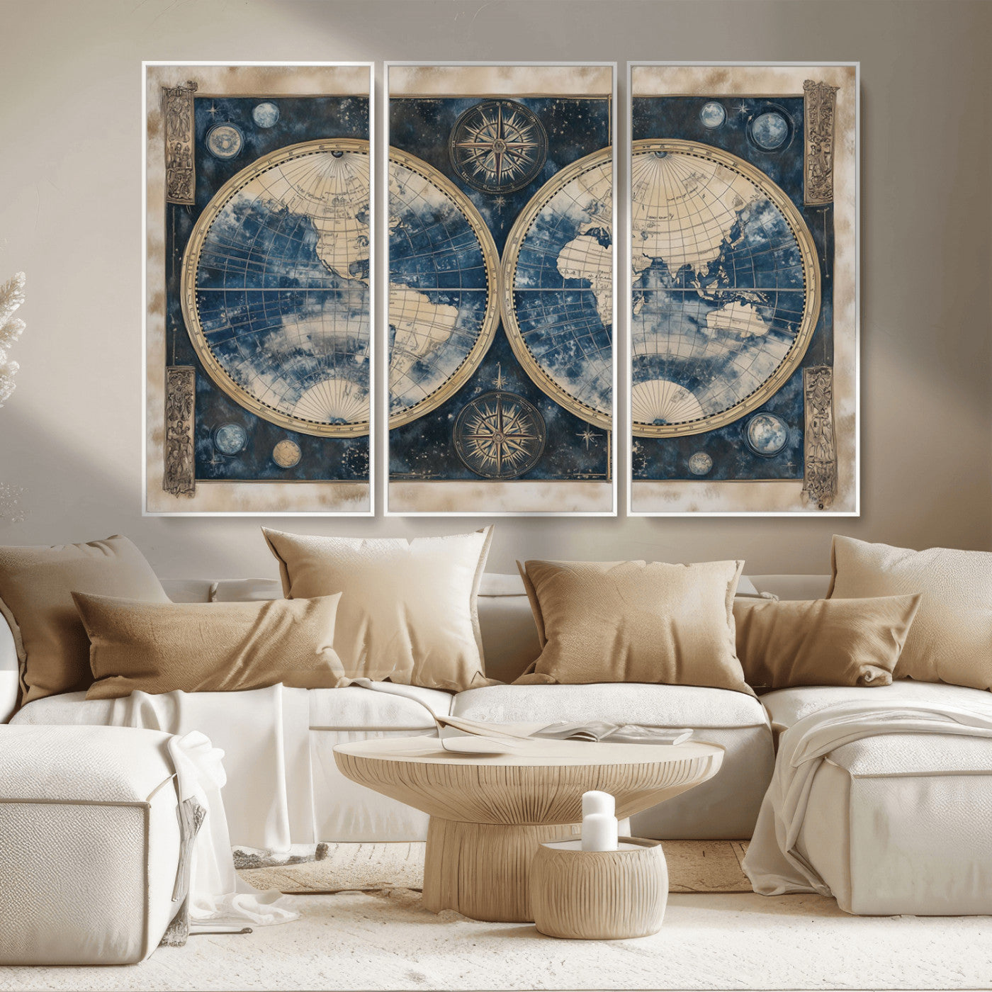 MGV-FC-48X32-3P - World Map Canvas Print