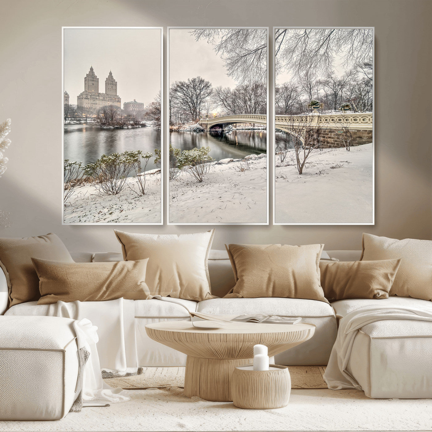 MGV-FC-48X32-3P - The Bow Bridge in Central Park Canvas, The Bow Bridge Canvas Print