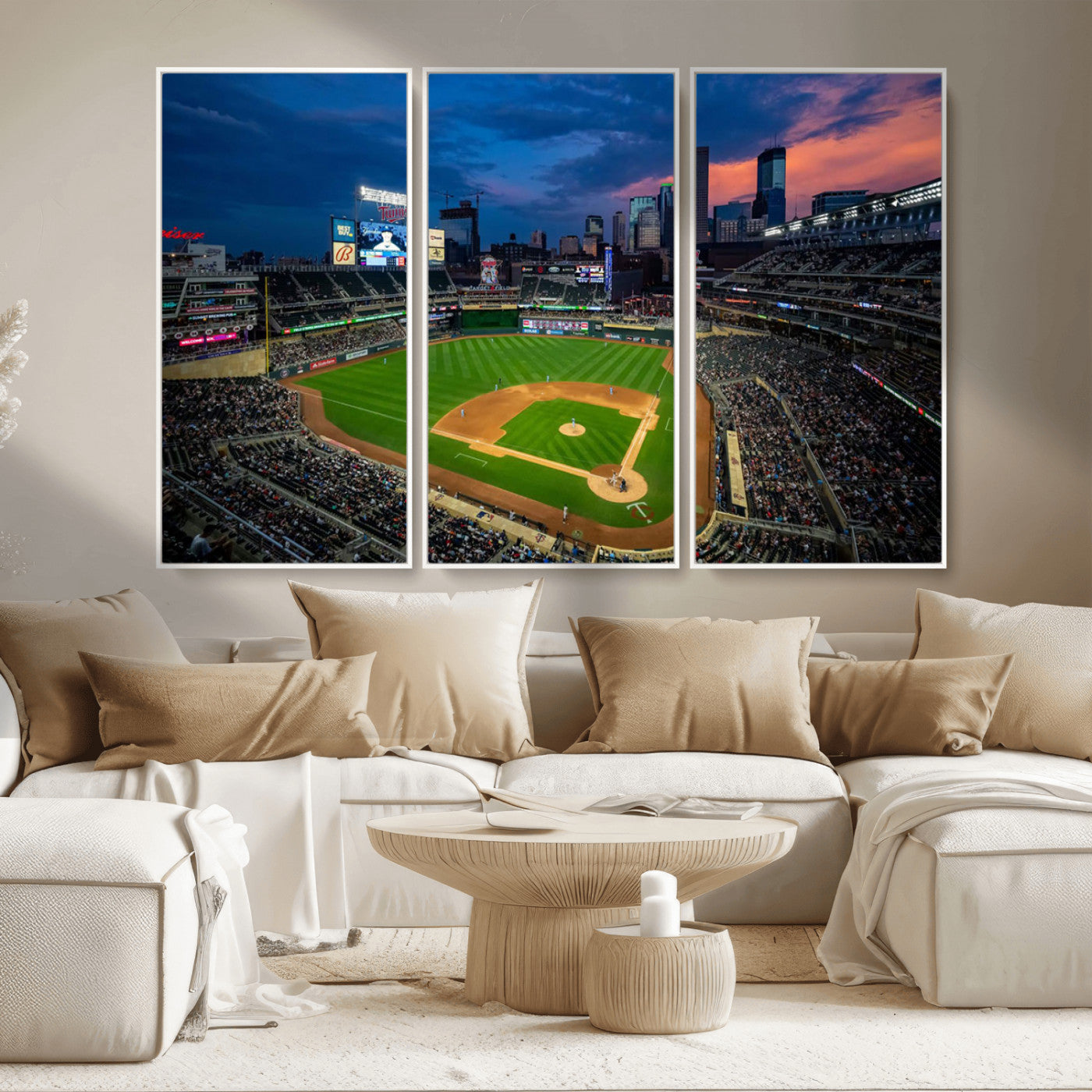 68222753-MGV-CV-36X24-Target Field Wall Art Canvas Print, Baseball Stadium Print, Minneapolis Major League Baseball's Minnesota Twins