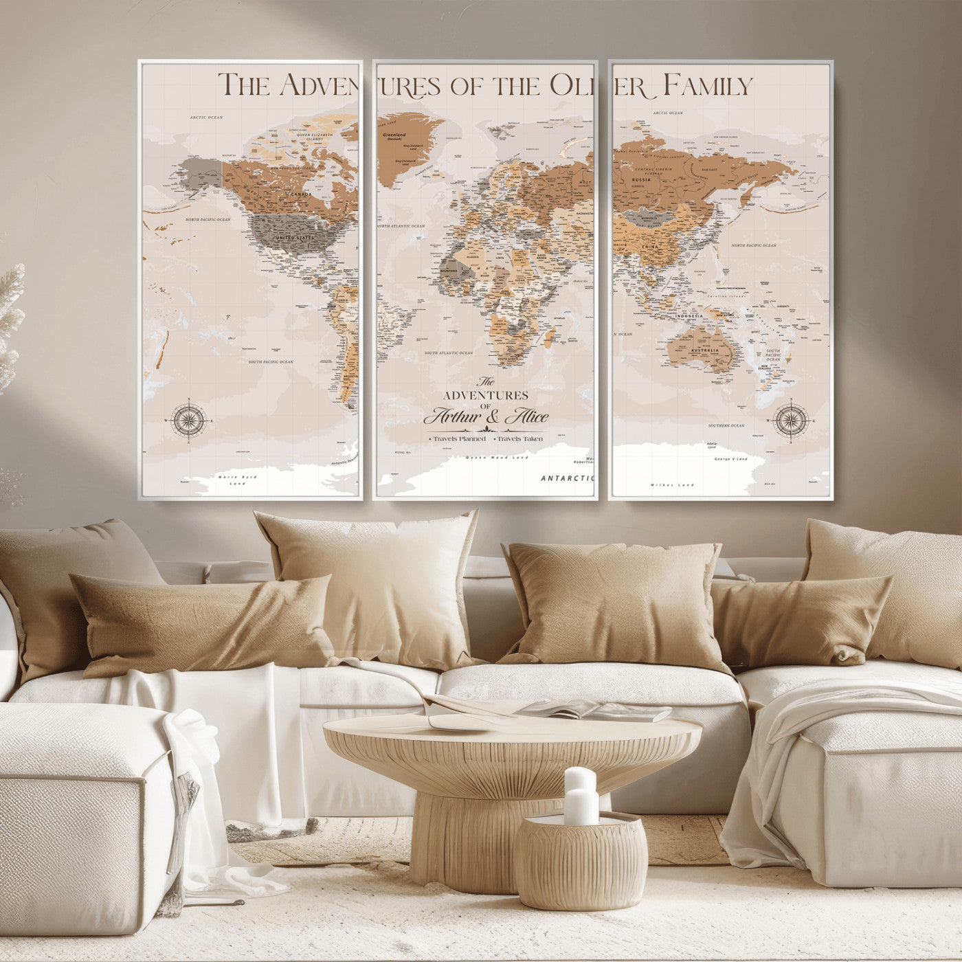 MGV-FC-48X32-3P - World Travel Map with Pins – Push Pin Maps of Where I've Been, Framed Wall Map for Travel Memories,