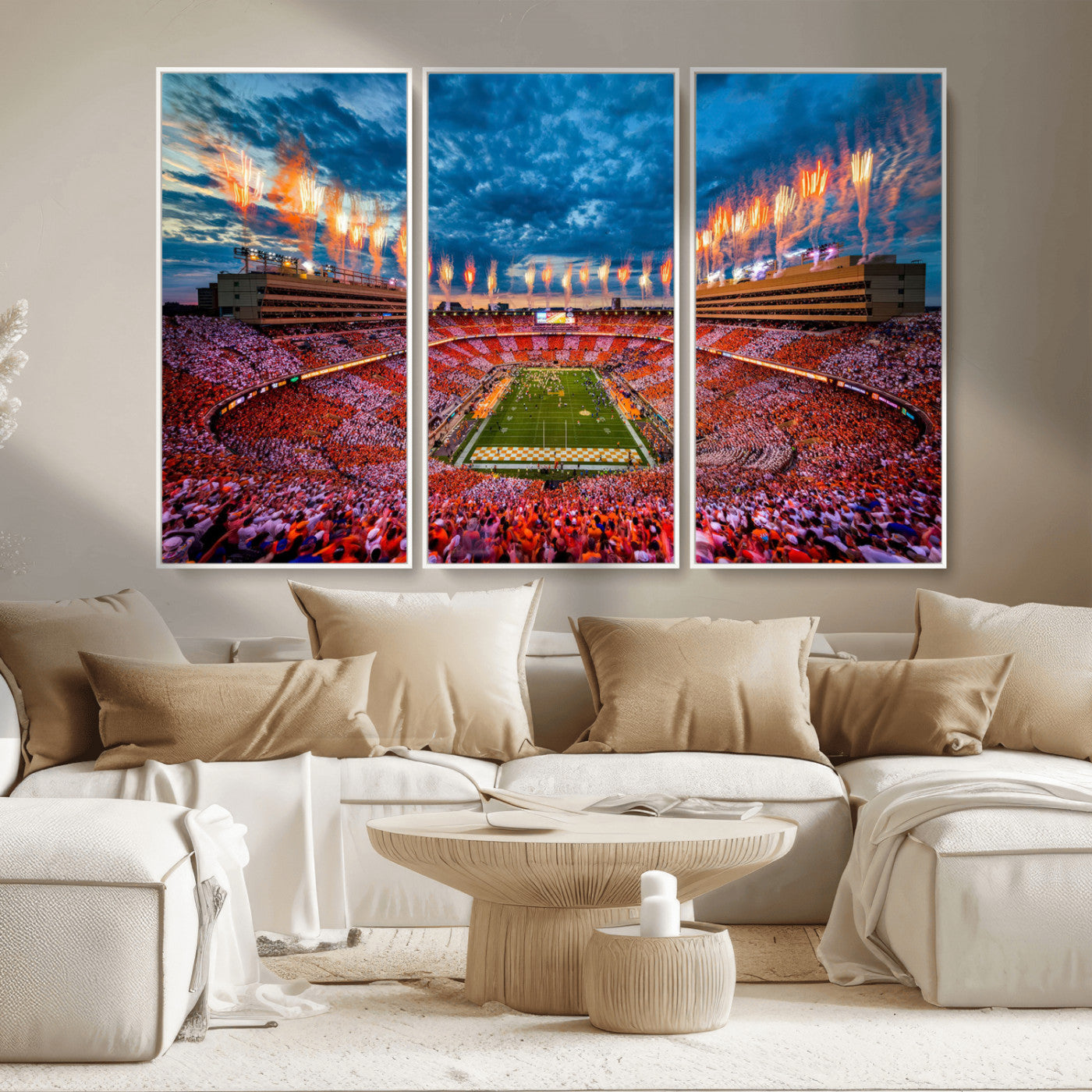 Tennessee Neyland Stadium Wall Art Print, Sports Arena Canvas Wall Art, Panoramic Stadium Canvas Print, Modern Athletic Field Art Printing