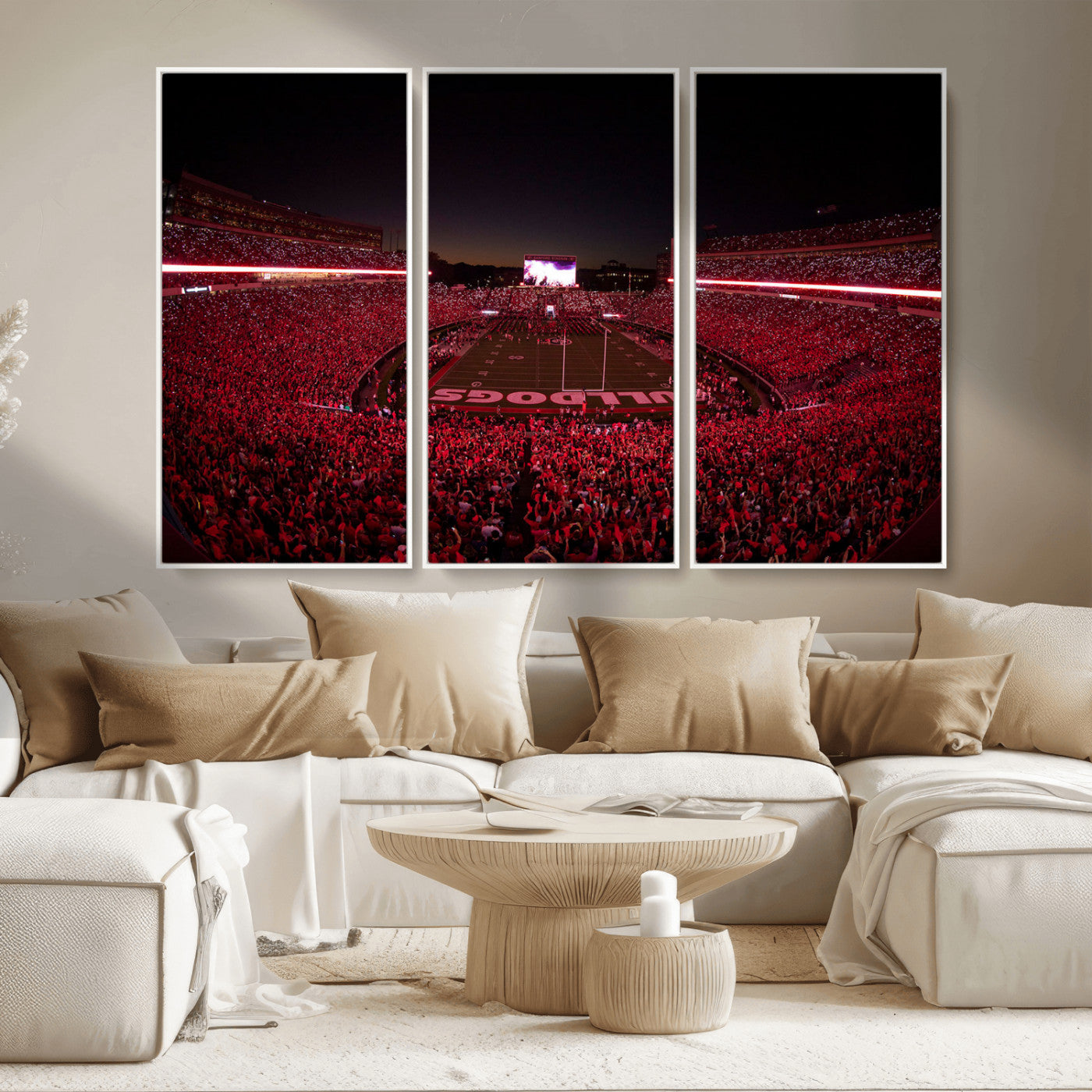 MGV-FC-48X32-3P - Dooley Stadium Wall Art Print, Sports Arena Canvas Wall Art, Dooley Field at Sanford Stadium Canvas