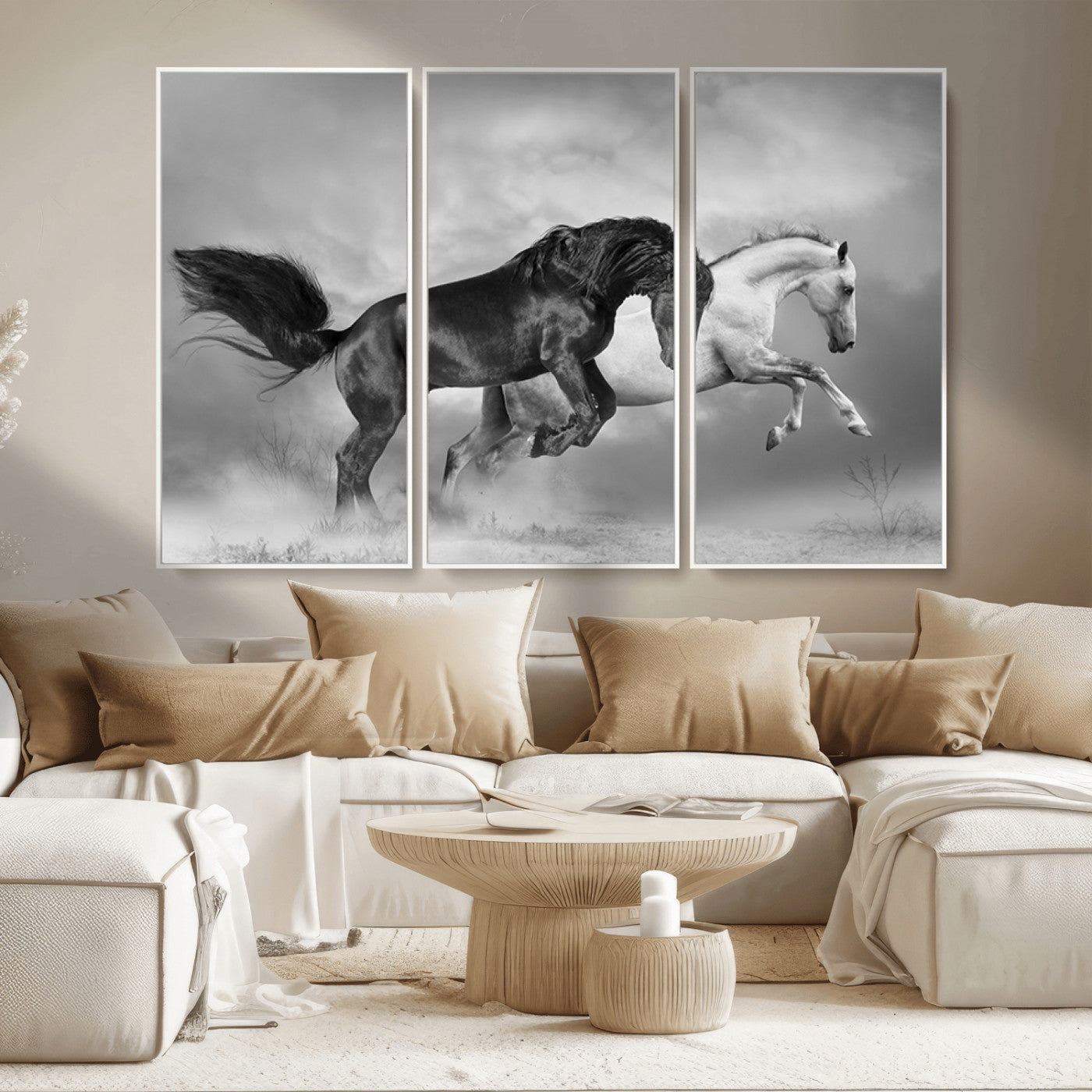 MGV-FC-48X32-3P - Wild Horses Wall Art Canvas Print