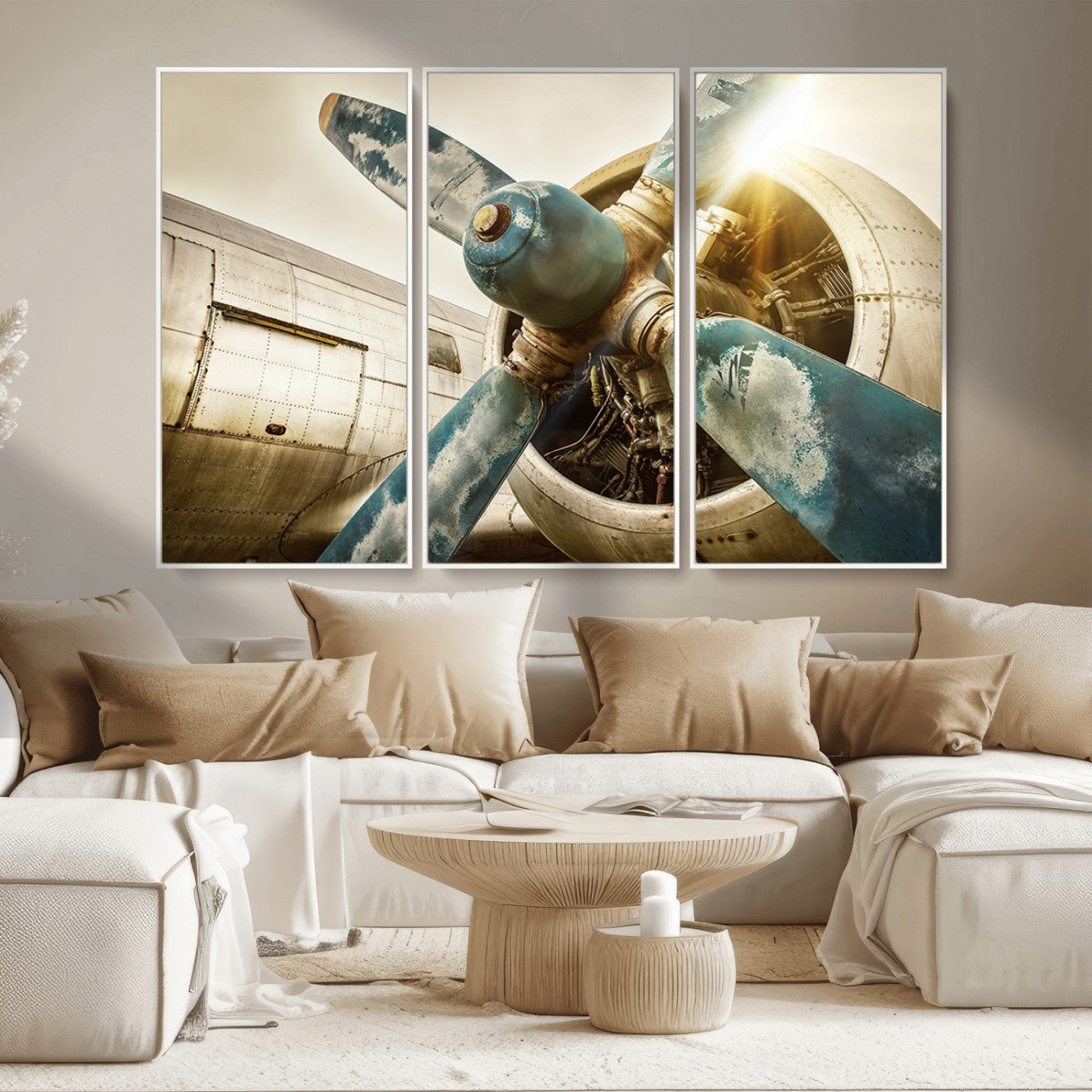 MGV-FC-48X32-3P - Vintage Airplane Canvas Print