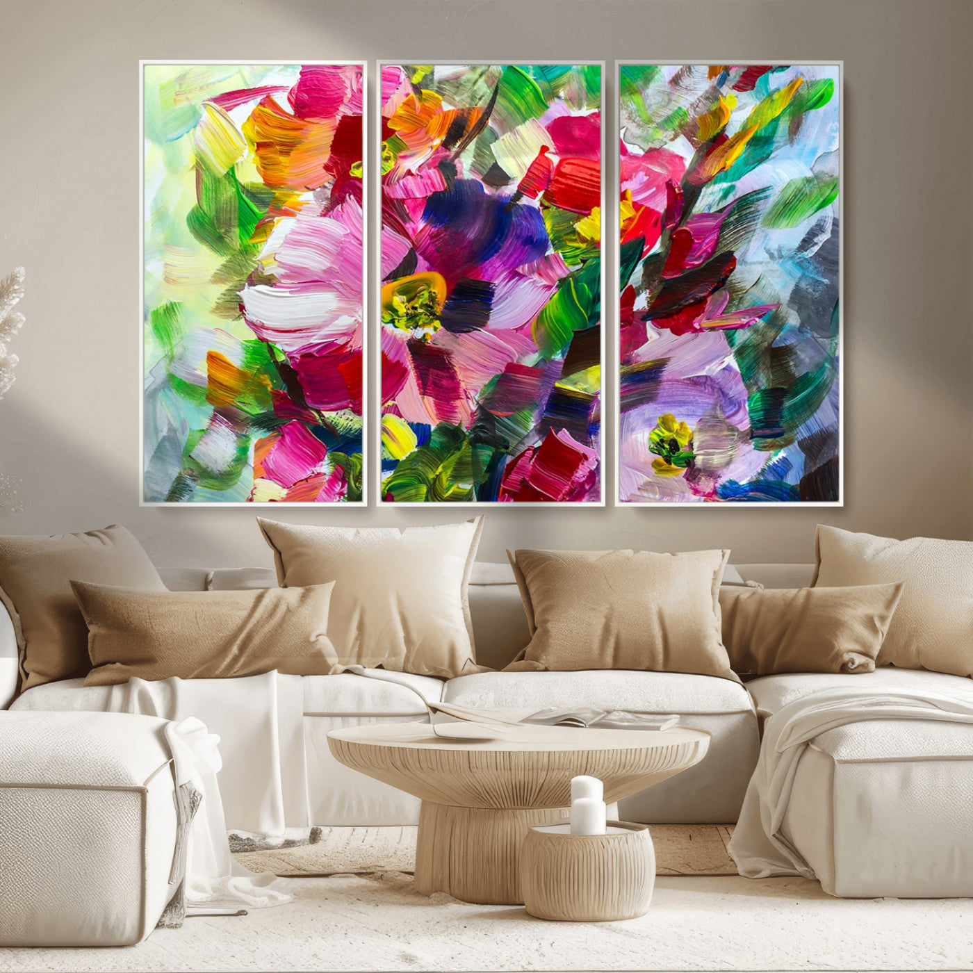 MGV-FC-48X32-3P - Oil Flower Abstract Canvas Print