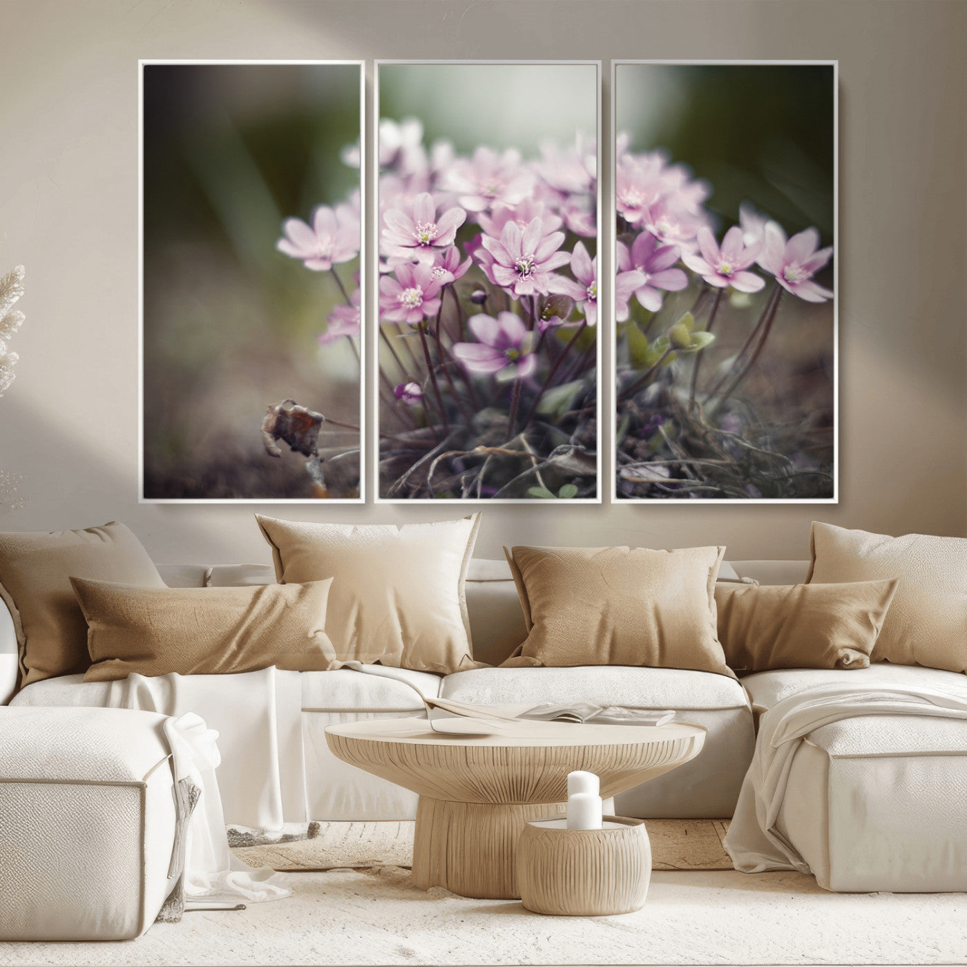 MGV-FC-48X32-3P - Pink Wild Flower Canvas Print