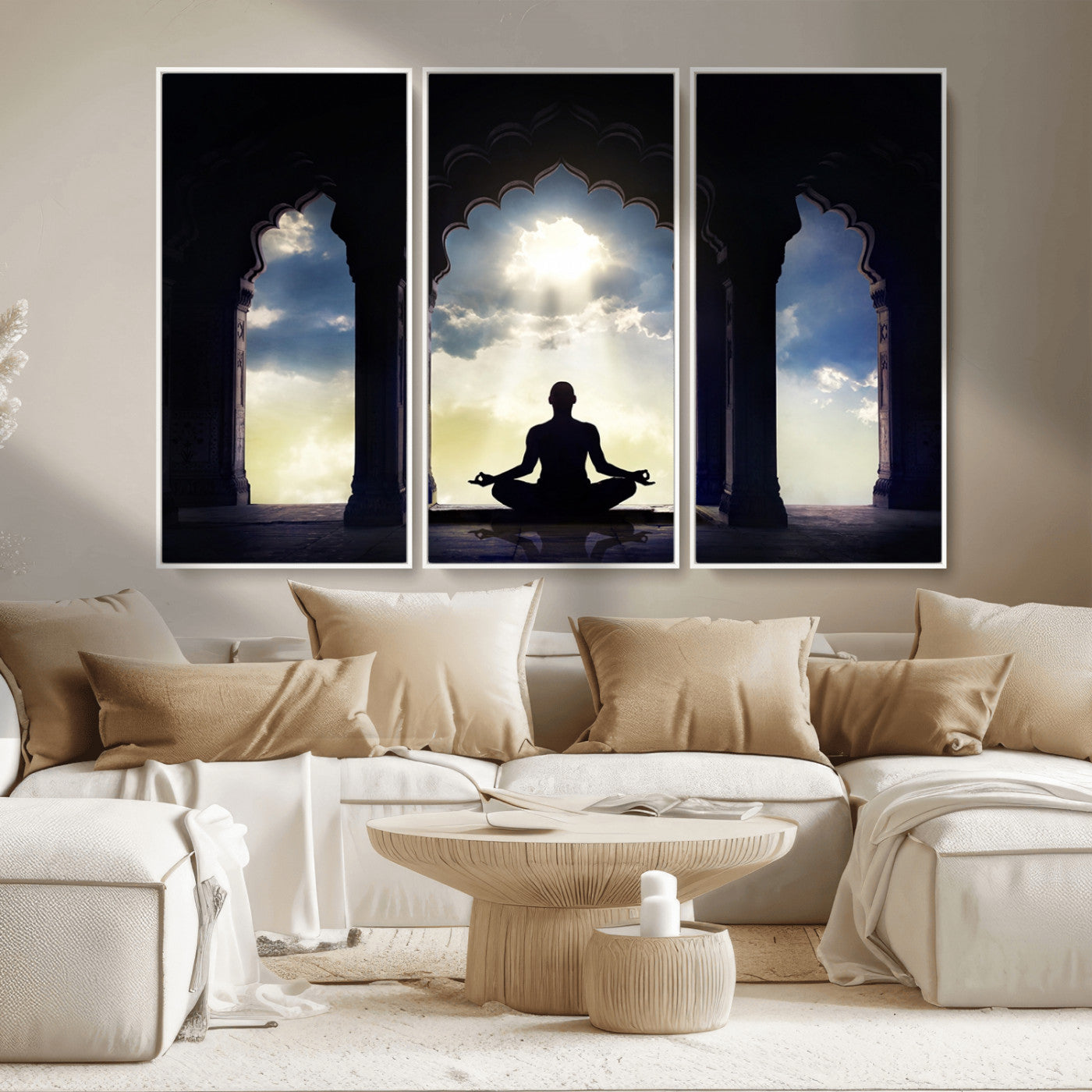 MGV-FC-48X32-3P - Women and Yoga Wall Art Canvas Print