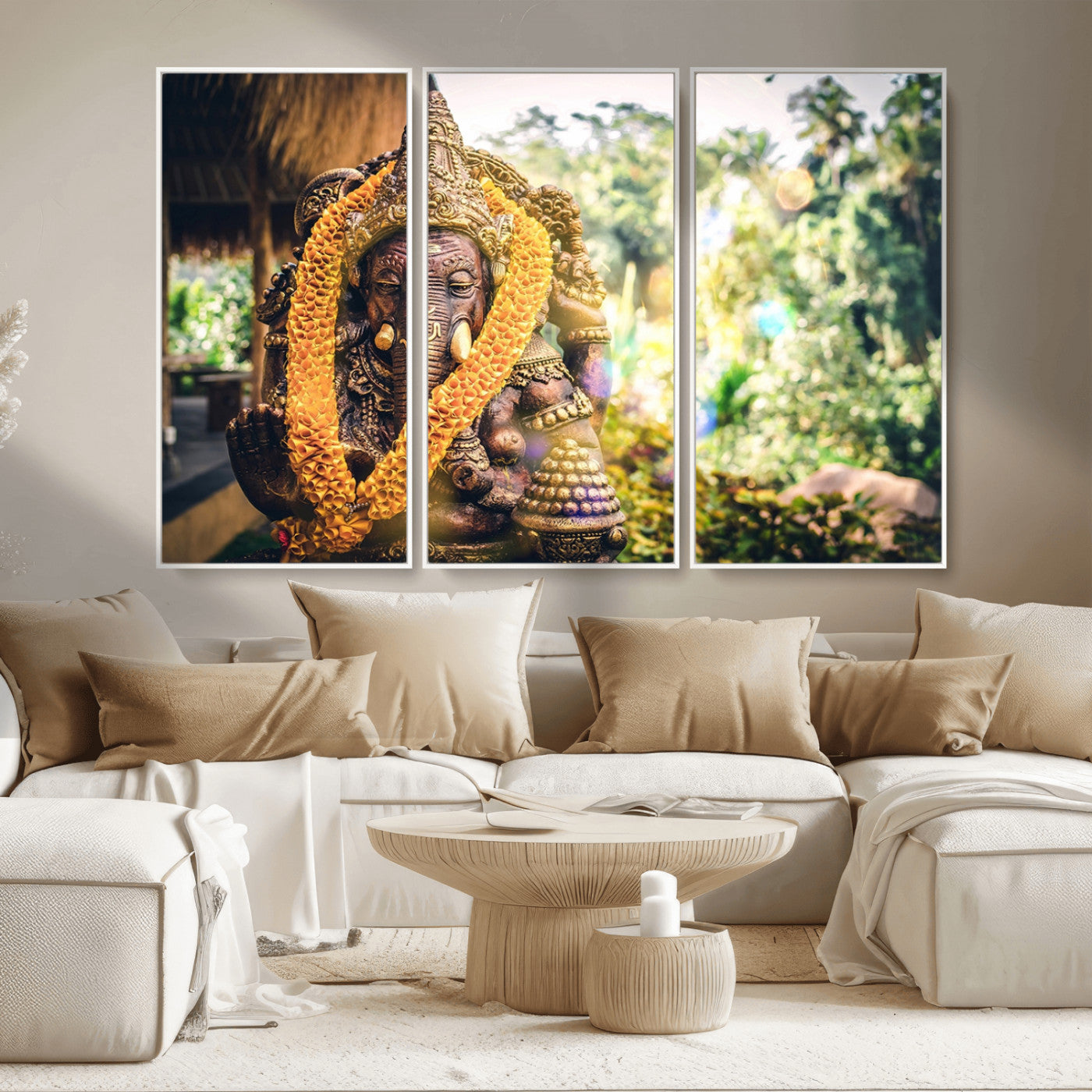 MGV-FC-48X32-3P - Hinduism Statue Wall Art Canvas Print