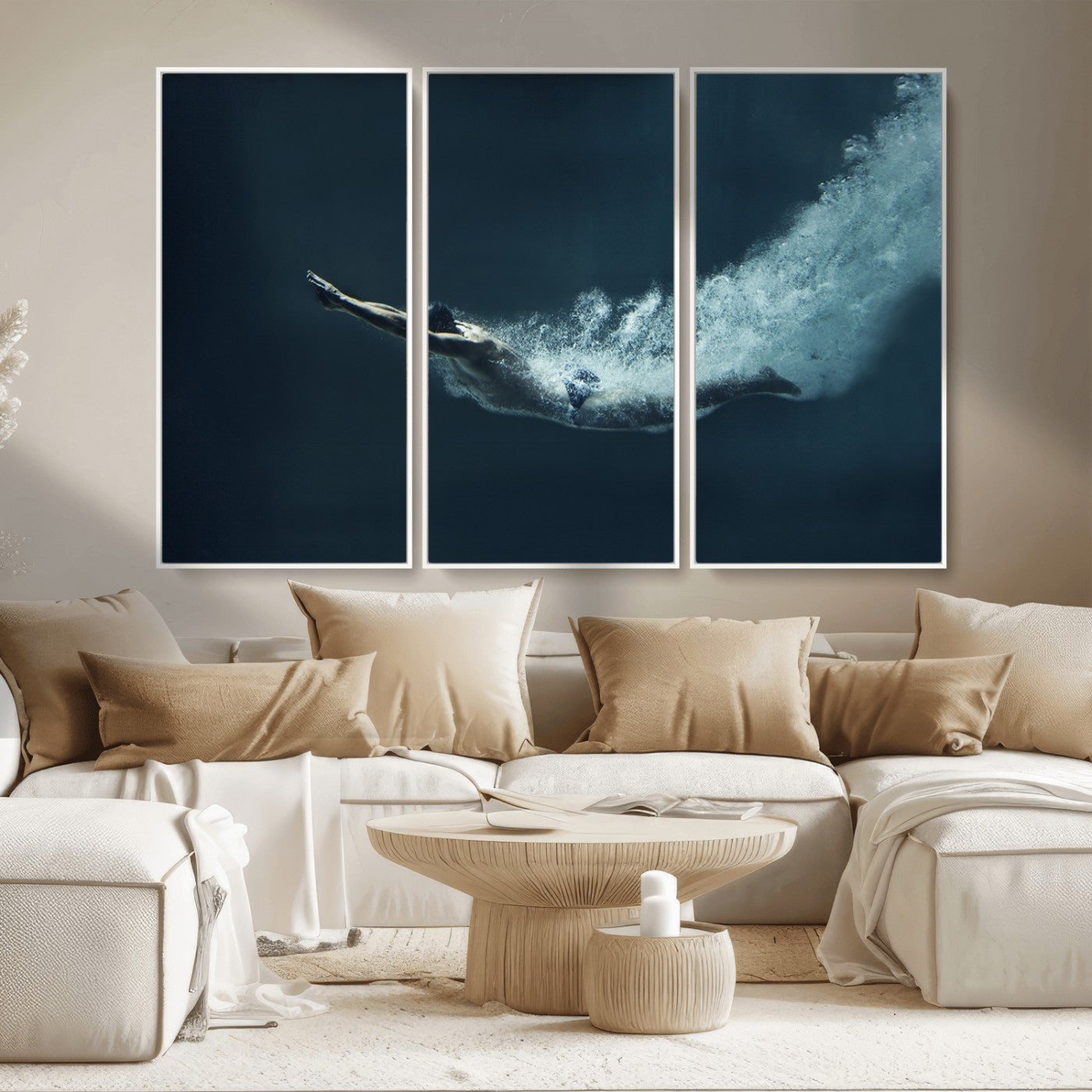 MGV-FC-48X32-3P - Swimmer Wall Art Canvas Print