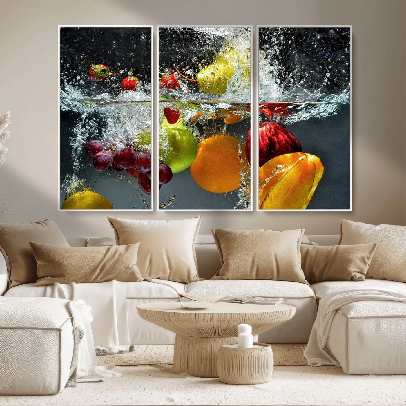 MGV-FC-48X32-3P - Kithen Vegetables World Wall Art Canvas Print