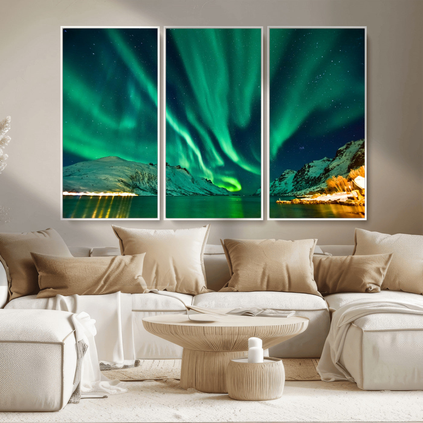 MGV-FC-48X32-3P - Northern Lights Wall Art Canvas Print