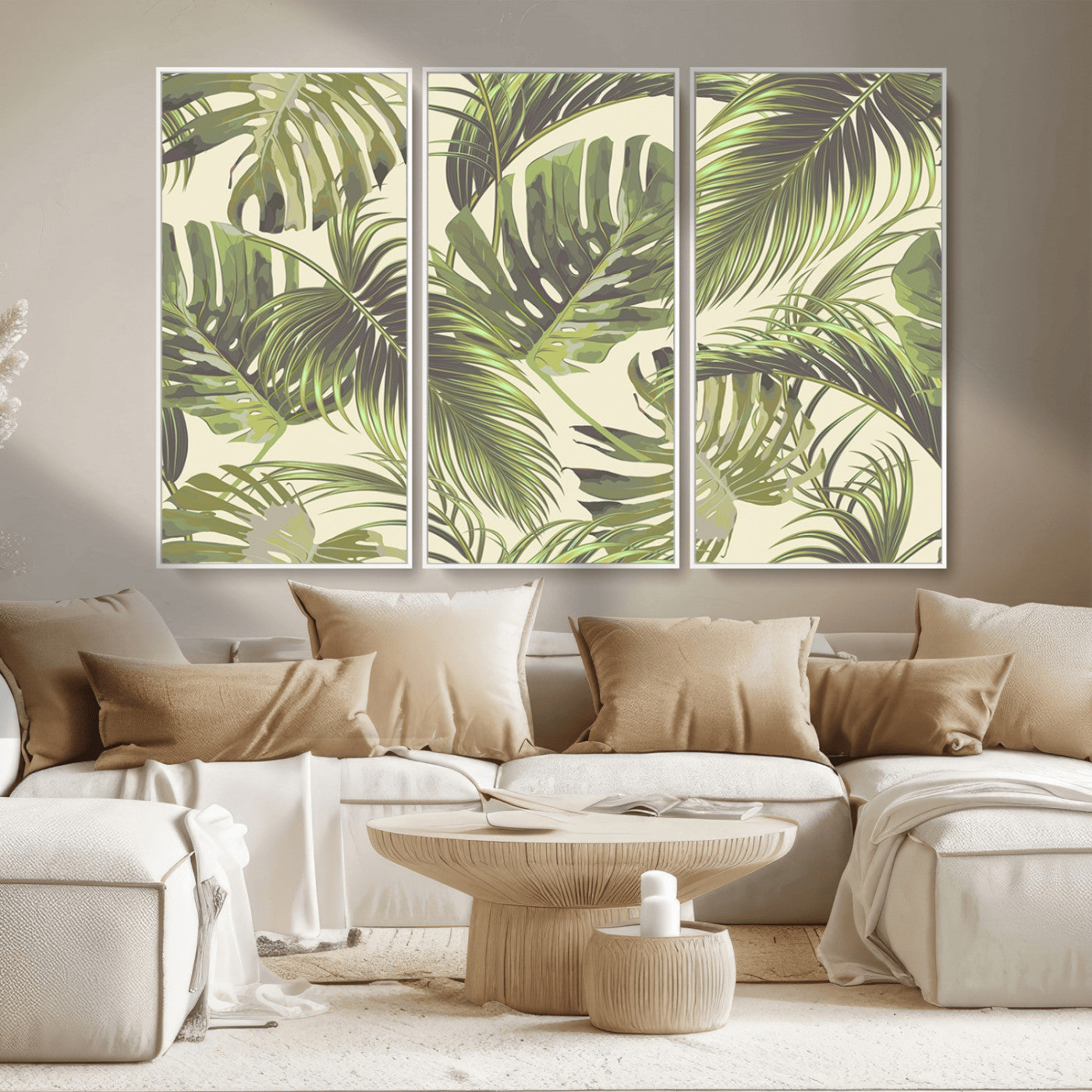 MGV-FC-48X32-3P - Palm Leaves Canvas Print