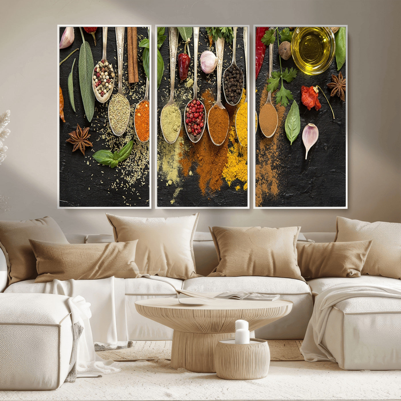 MGV-FC-48X32-3P - Kitchen Spice Wall Art Canvas Print