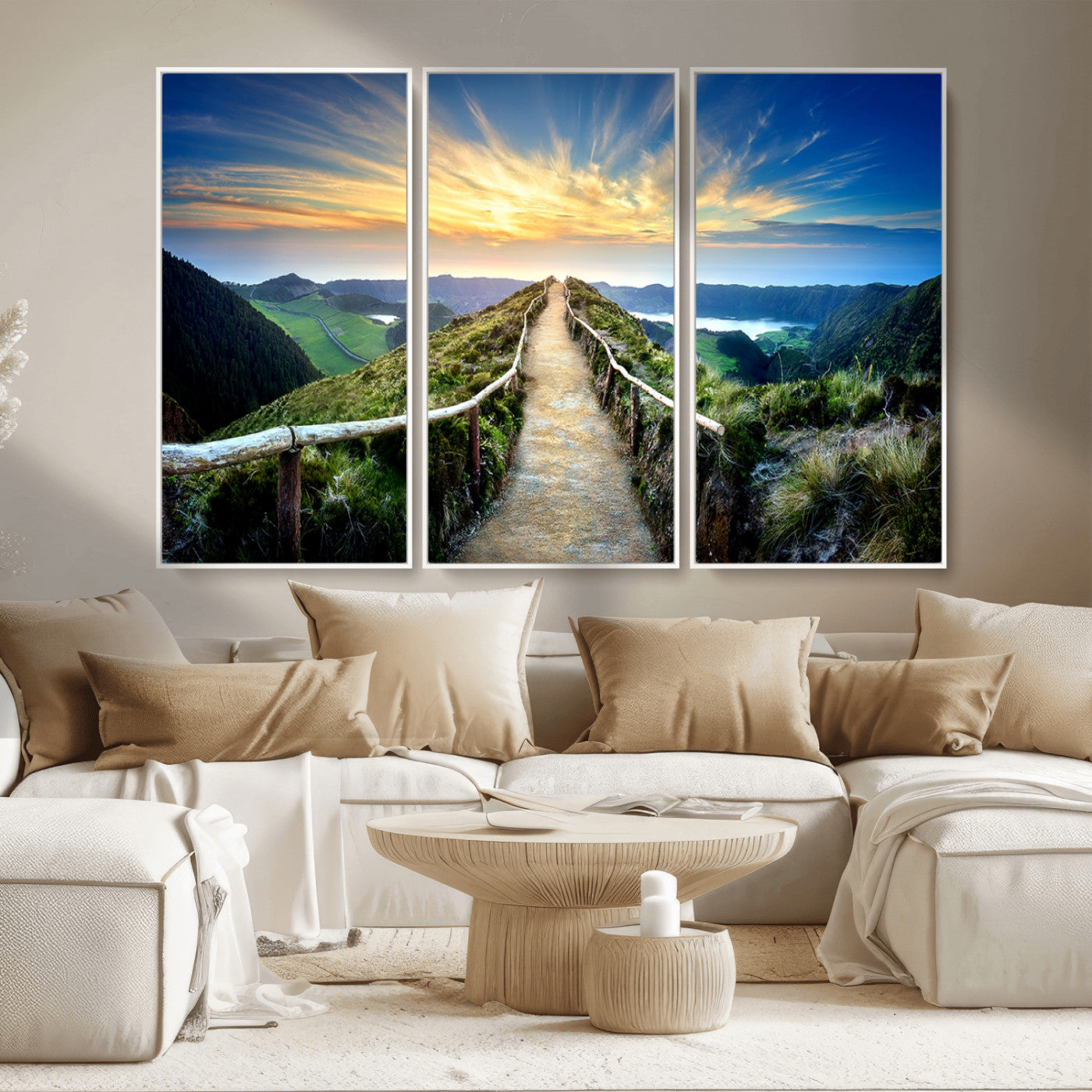 MGV-FC-48X32-3P - Mountain Landscape Wall Art Canvas Print