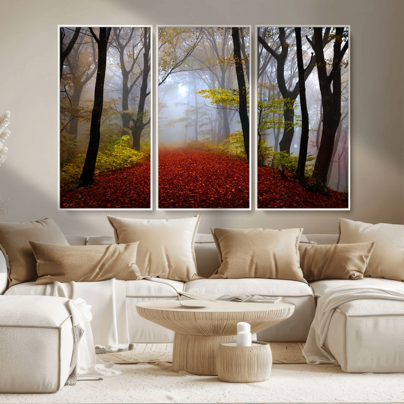 MGV-FC-48X32-3P - Foggy Forest Wall Art Landscape Canvas Print