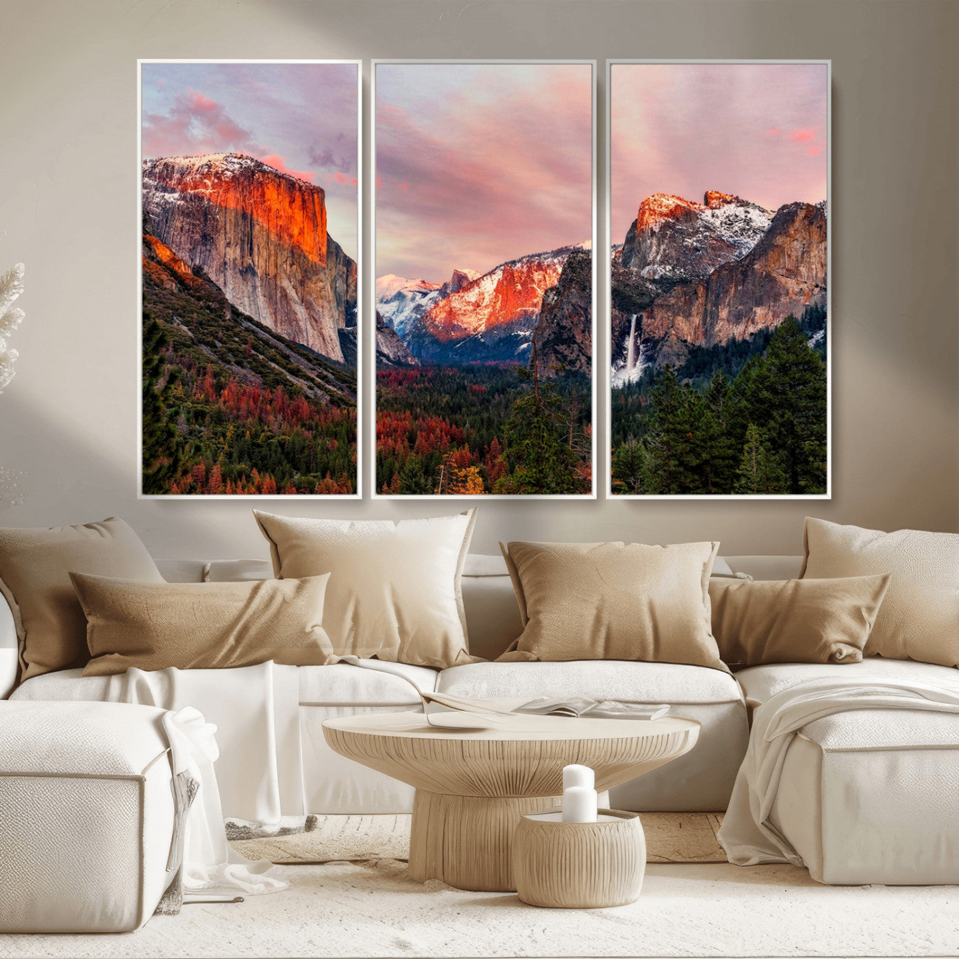 MGV-FC-48X32-3P - Yosemite Half Dome Wall Art Canvas Print El Capitan