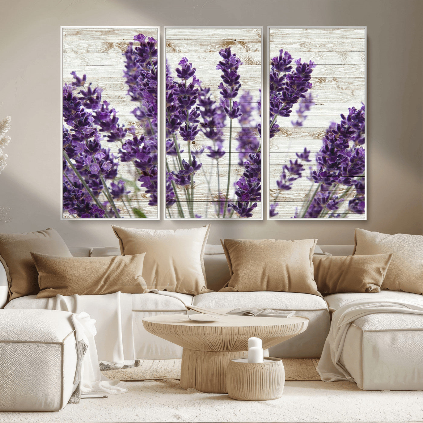 MGV-FC-48X32-3P - Lavender Canvas Wall Art Flower Print
