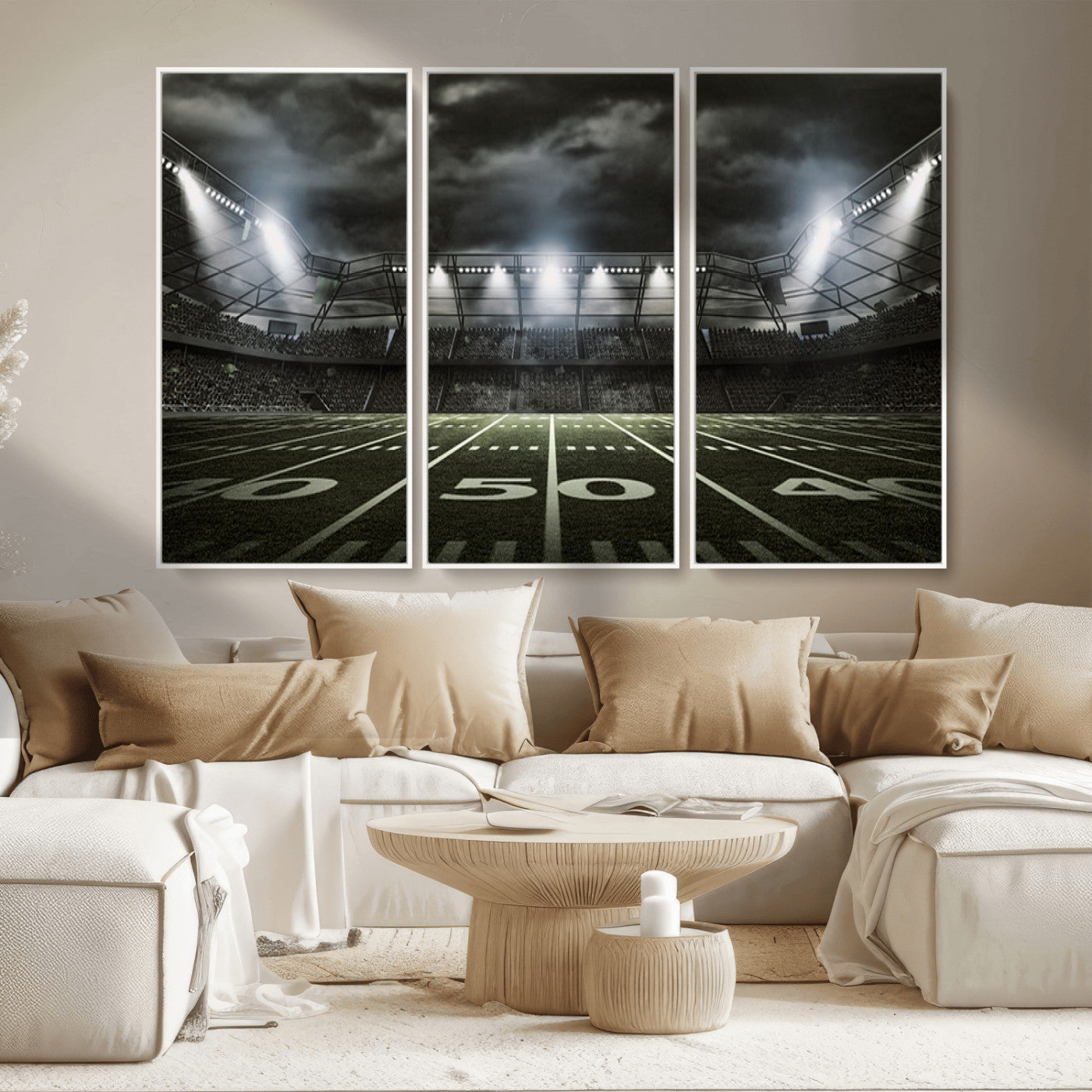 -American Football Stadium Wall Art Canvas Print, Stadium Sport Wall Art Print