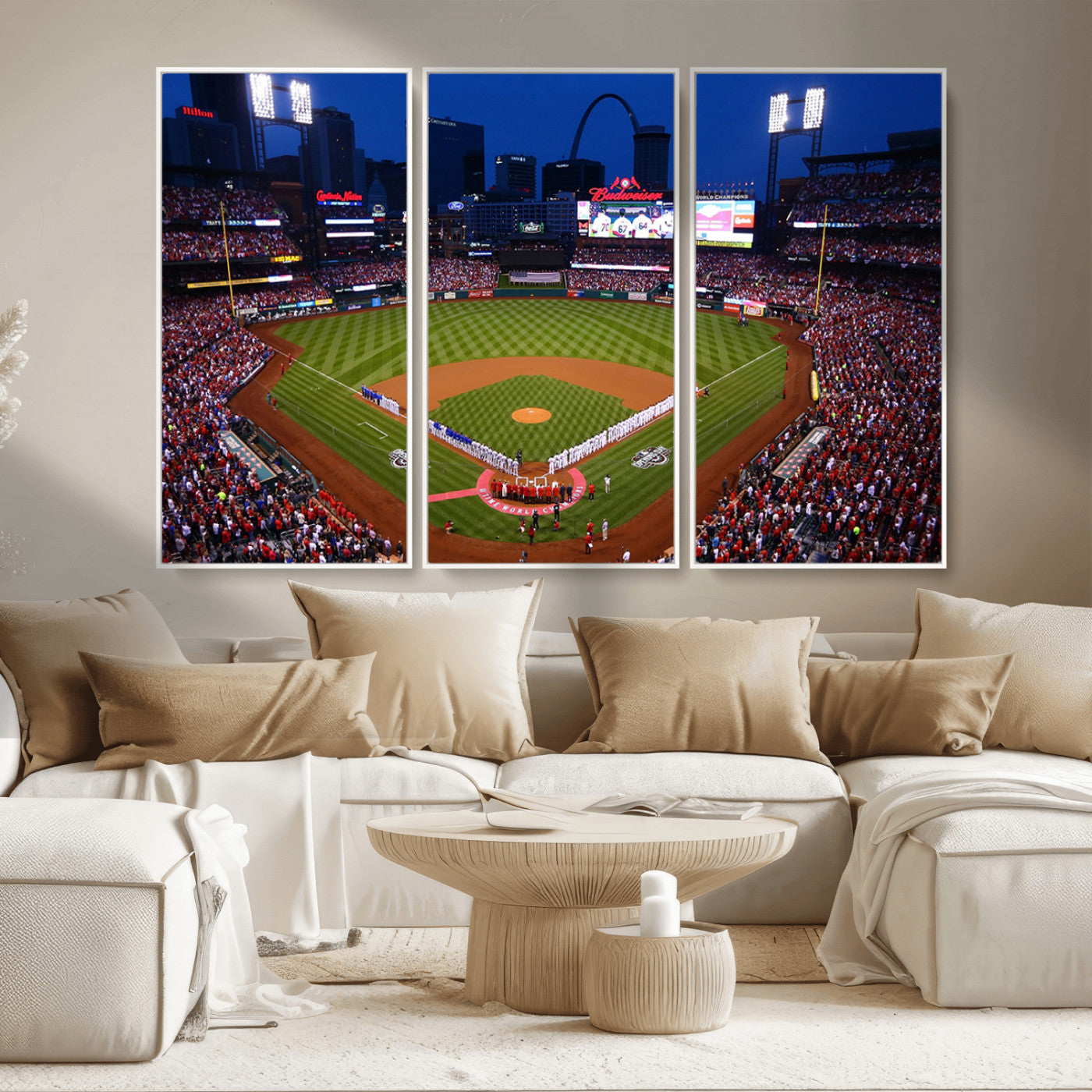 MGV-FC-48X32-3P - St. Louis Cardinals Baseball Team Print - Busch Stadium Wall Art Canvas Print