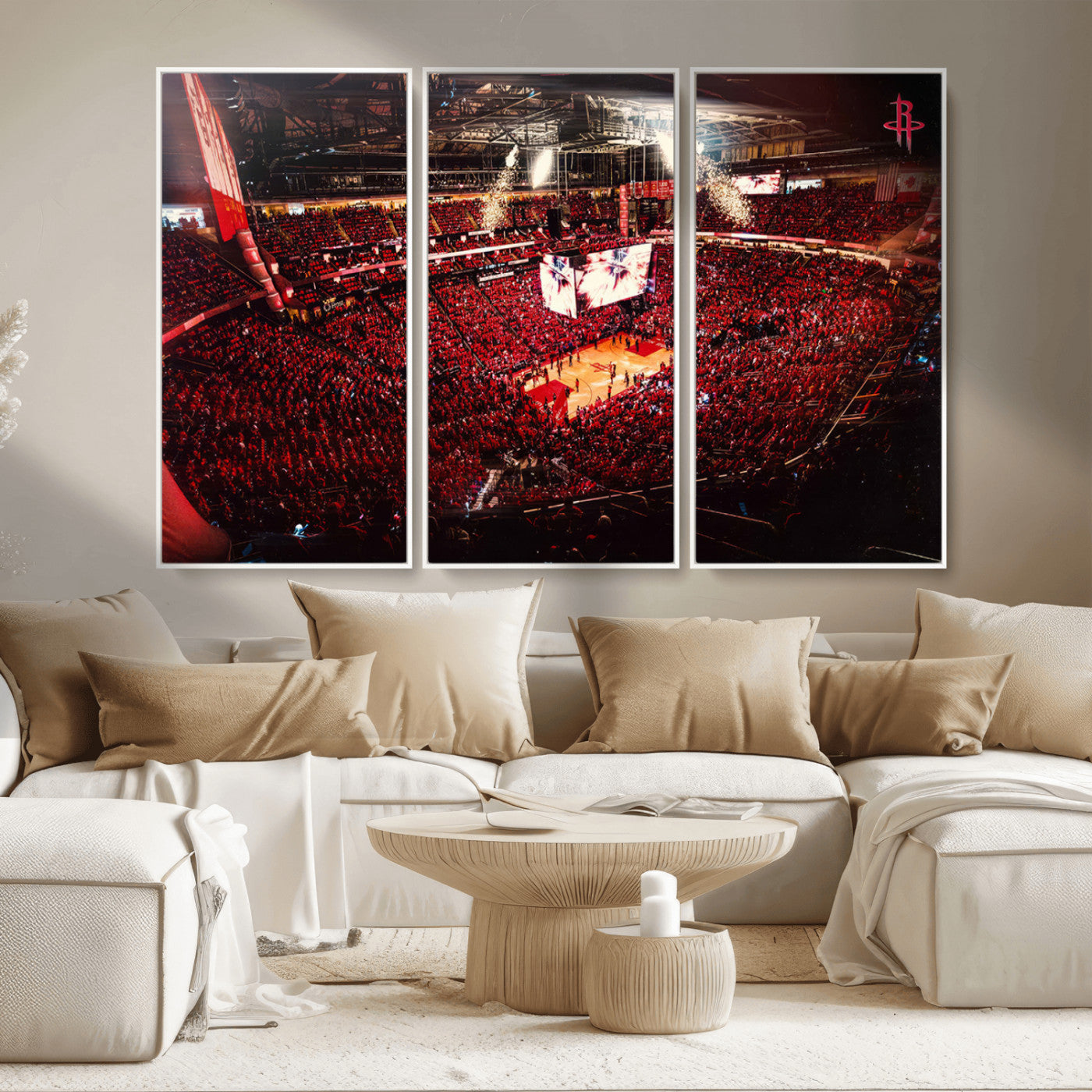 MGV-FC-48X32-3P - Houston Rockets Basketball Team Print Canvas- Houston Toyota Center Stadium Wall Art Canvas Print