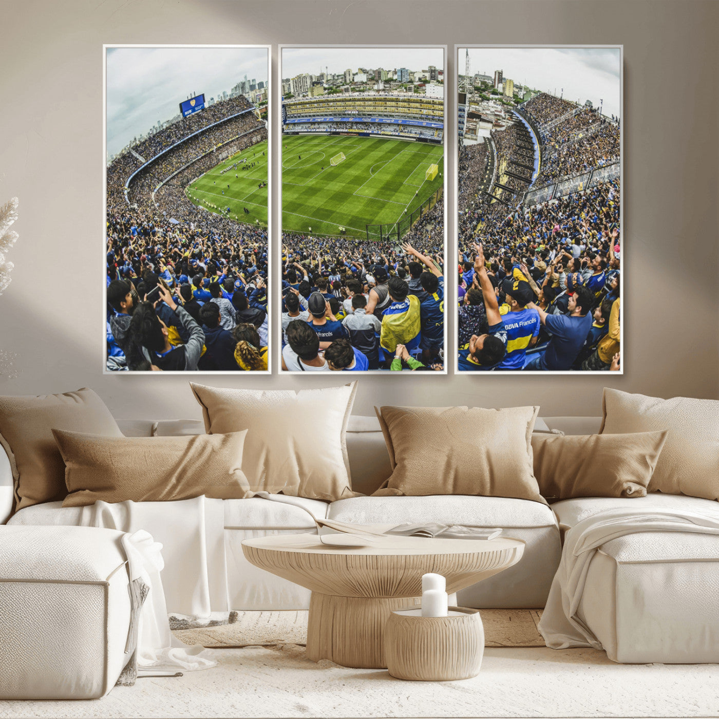 MGV-FC-48X32-3P - Boca Juniors Soccer Team Print Wall Art - Buenos Aires Bombonera Stadium Canvas Print