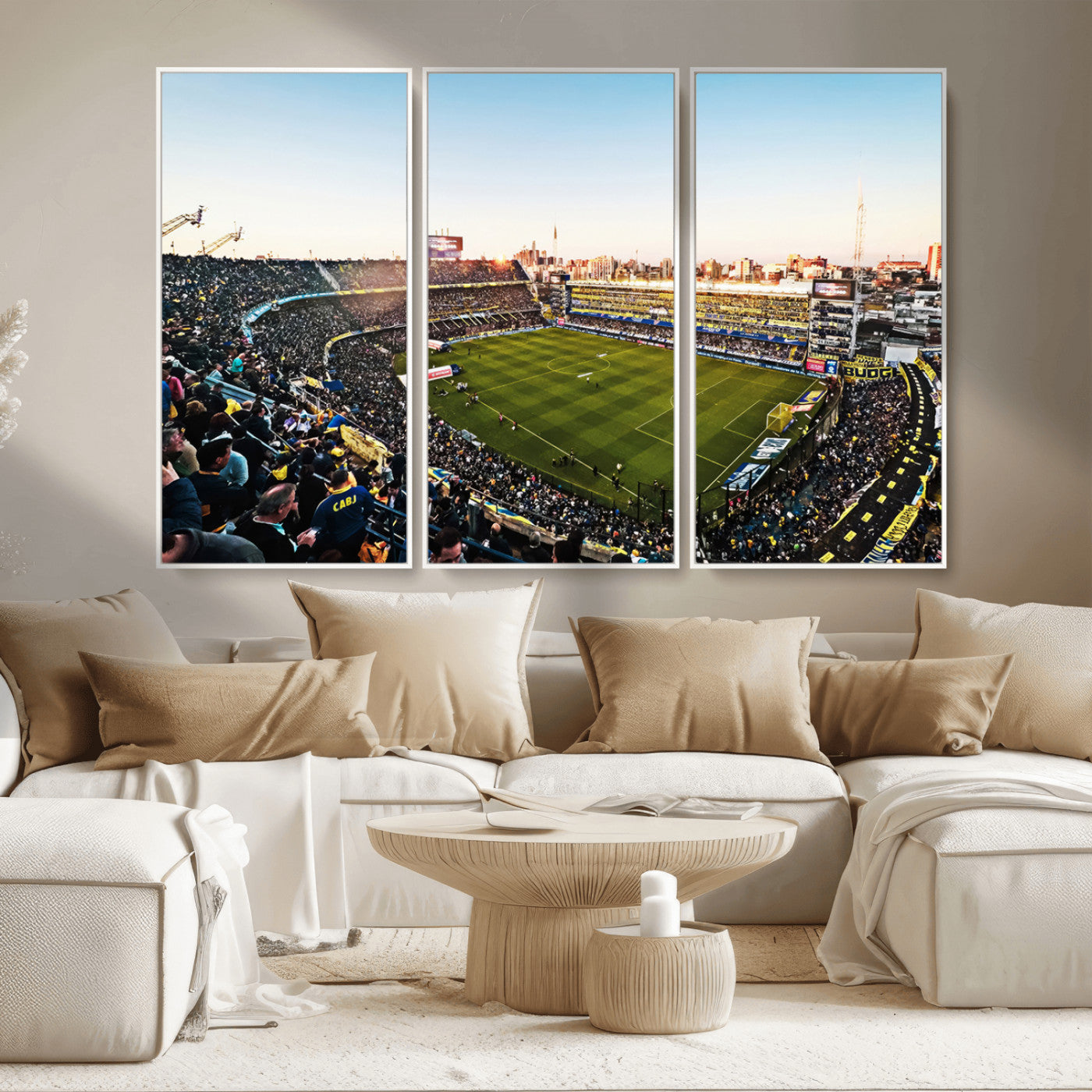 MGV-FC-48X32-3P - Boca Juniors Soccer Team Print - Buenos Aires Bombonera Stadium Wall Art Canvas Print
