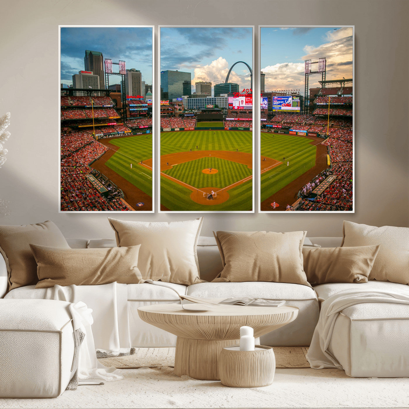 MGV-FC-48X32-3P - St. Louis Cardinals Baseball Team Print - Busch Stadium Wall Art Canvas Print