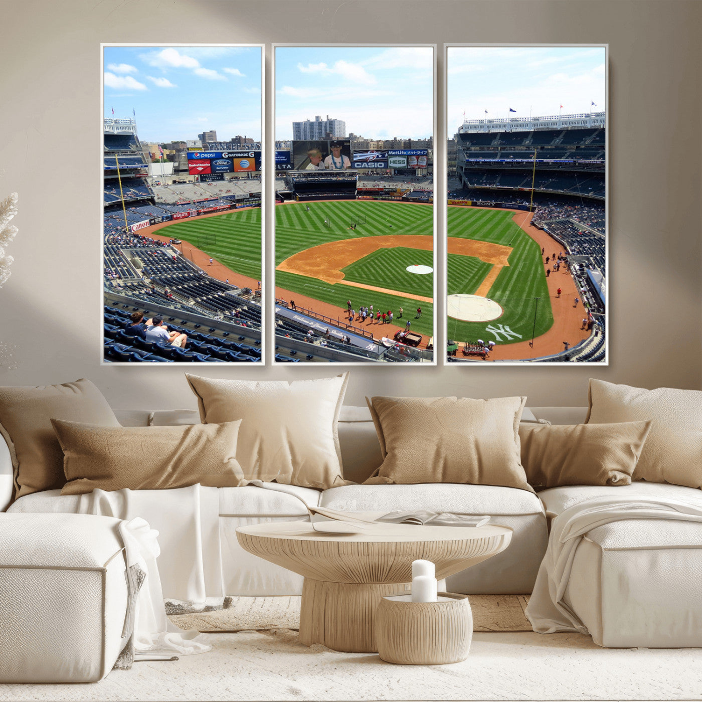 MGV-FC-48X32-3P - Buffalo Bills Stadium Wall Art - Buffalo Bills Decor- NFL Fans Gift, Perfect Sports Decor for Living