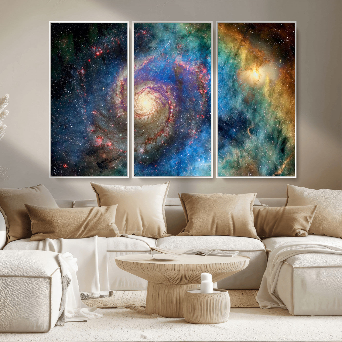 MGV-FC-48X32-3P - Spiral Galaxy Wall Art Canvas Print