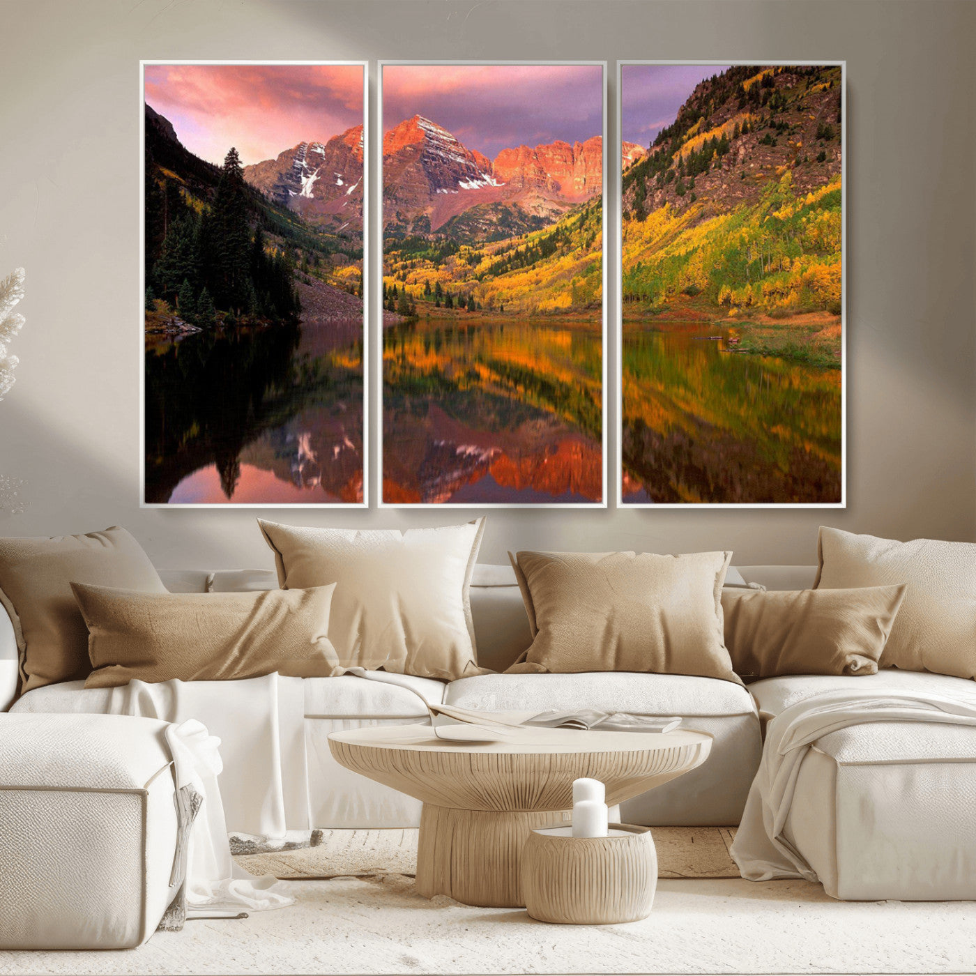 86946-MGV-CV-36X24-Colorado Rockies Mountain Sunset Wall Art | Ready to Hang and Framed | Scenic Nature Landscape