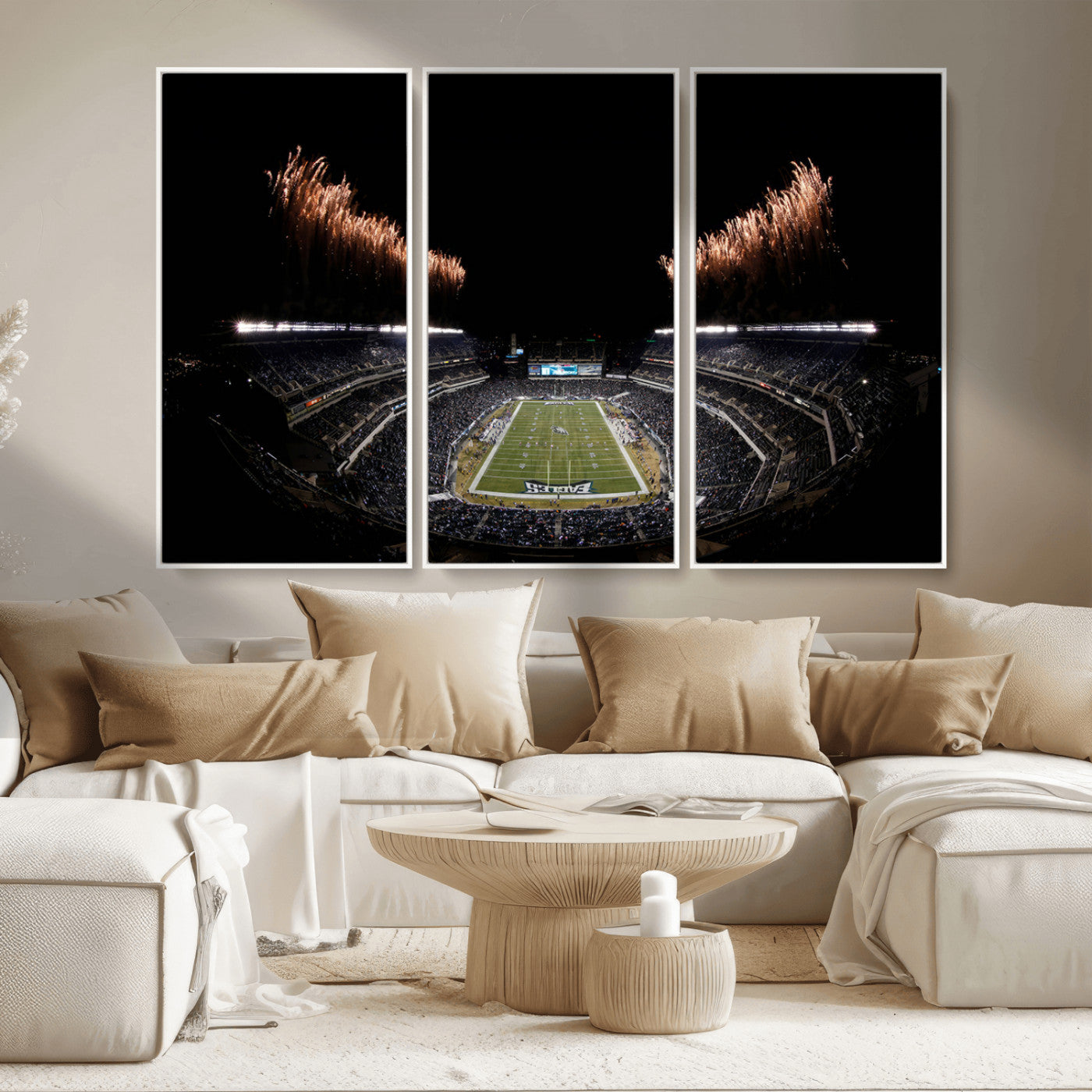 MGV-FC-48X32-3P - Eagles Field Stadium Wall Art | Philadelphia Eagles Football Team Print - Philadelphia Lincoln