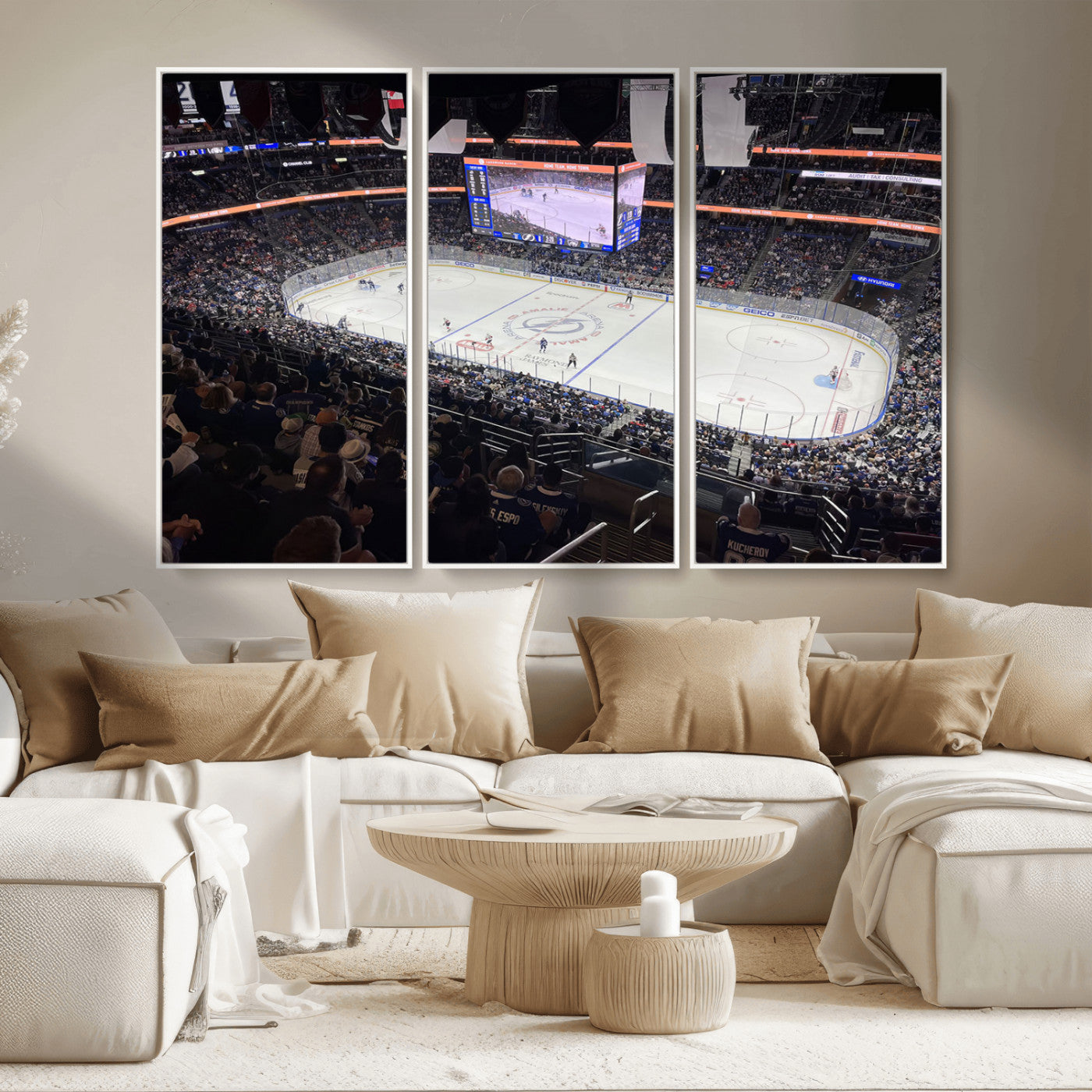MGV-FC-48X32-3P - Amalie Arena Florida Wall Art Canvas Print - NHL Hockey Stadium Print