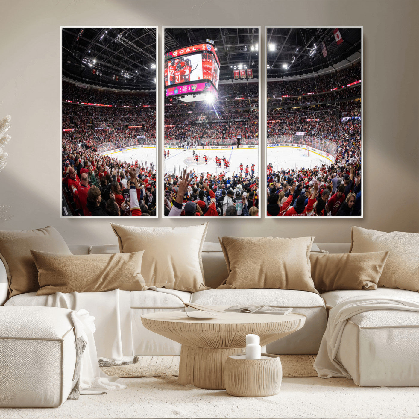 MGV-FC-48X32-3P - Amerant Bank Arena Wall Art Canvas Print - Basketball Arena Stadium Print