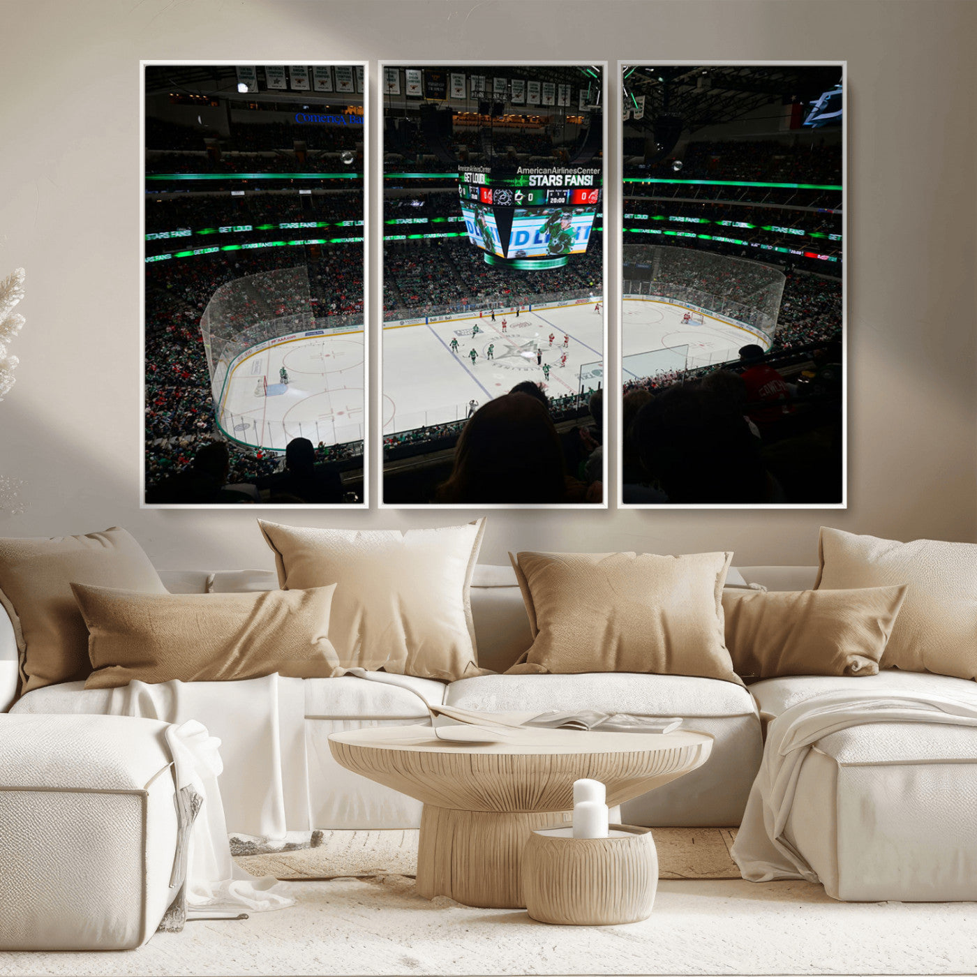 MGV-FC-48X32-3P - American Airlines Center Dallas Stars Wall Art Canvas Print - Dallas Hockey Arena Stadium Print