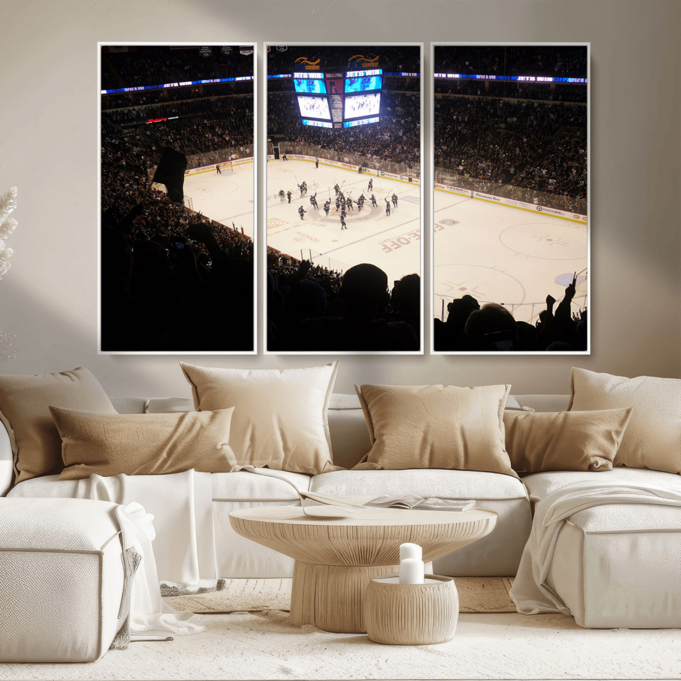 MGV-FC-48X32-3P - Canada Life Centre Wall Art | Winnipeg Jets Hockey Team Print Canvas | Ready to Hang | Winnipeg Wall