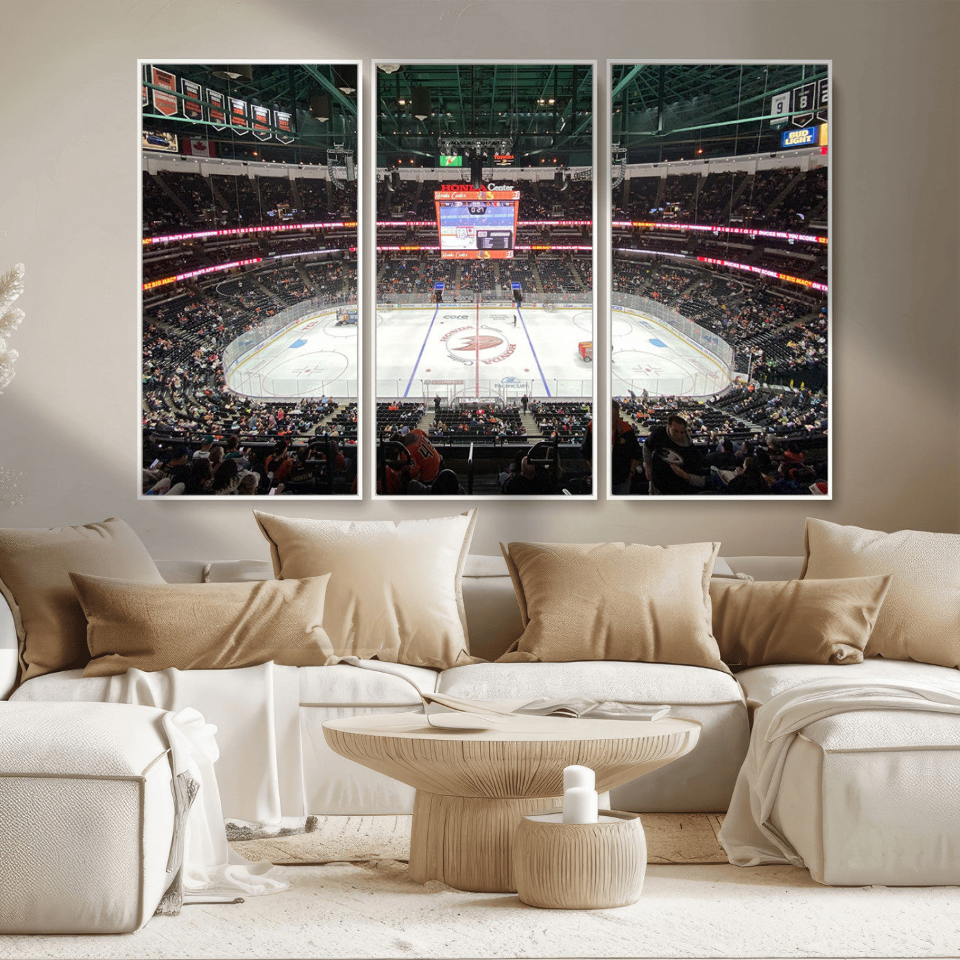 MGV-FC-48X32-3P - Honda Center California Anaheim Ducks Ice Hockey Stadium Canvas Print Wall Art