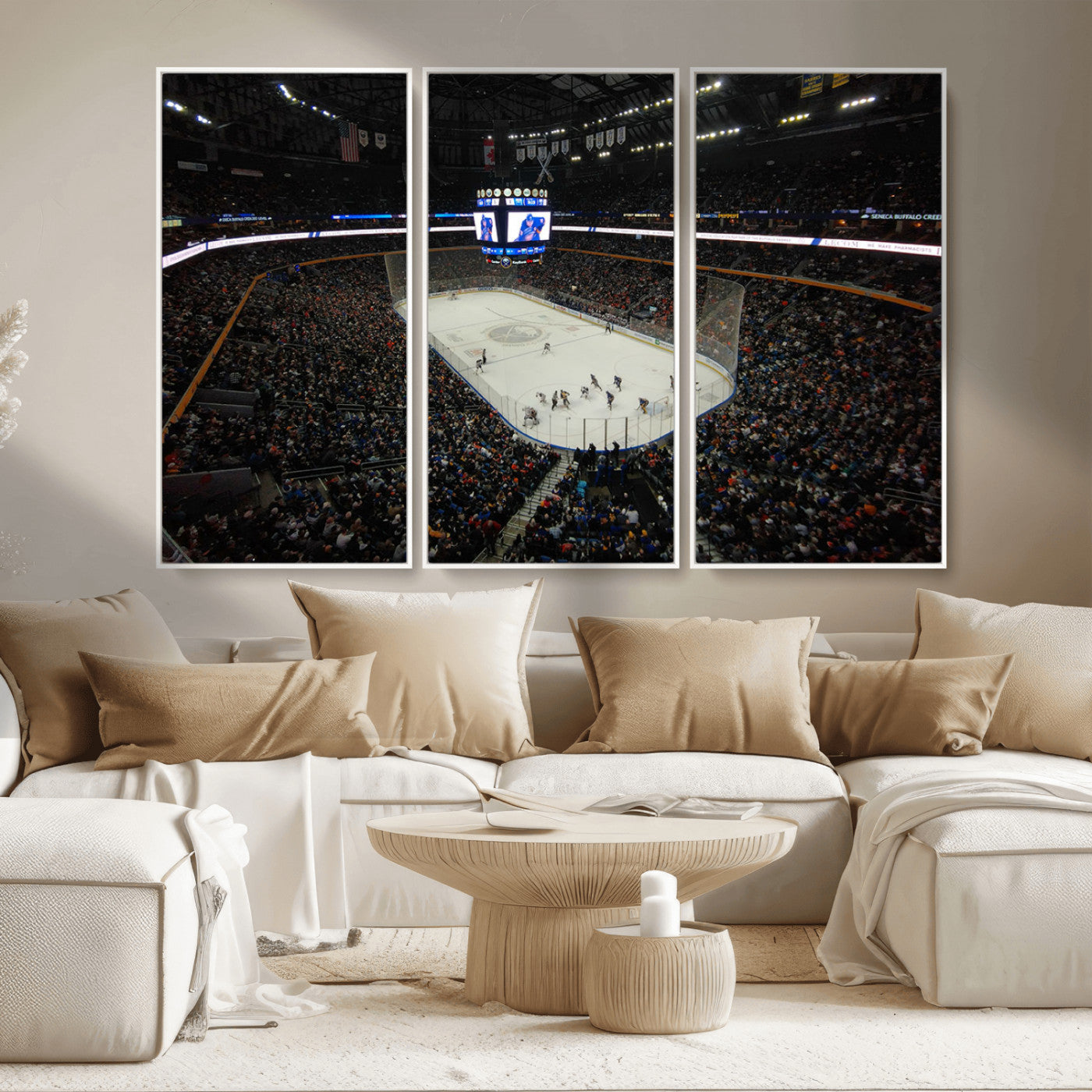 MGV-FC-48X32-3P - KeyBank Center New York Buffalo Sabres Hockey Stadium Canvas Print Wall Art