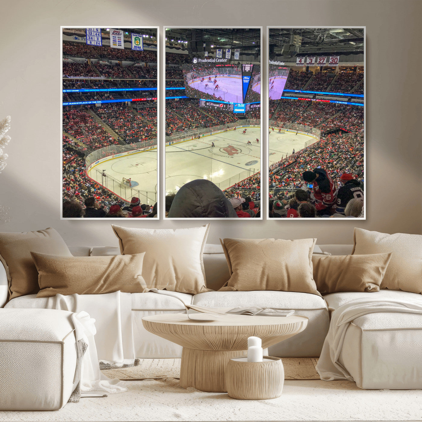MGV-FC-48X32-3P - Prudential Center Newark New Jersey Devils Hockey Stadium, New Jersey Devils Hockey Stadium Canvas