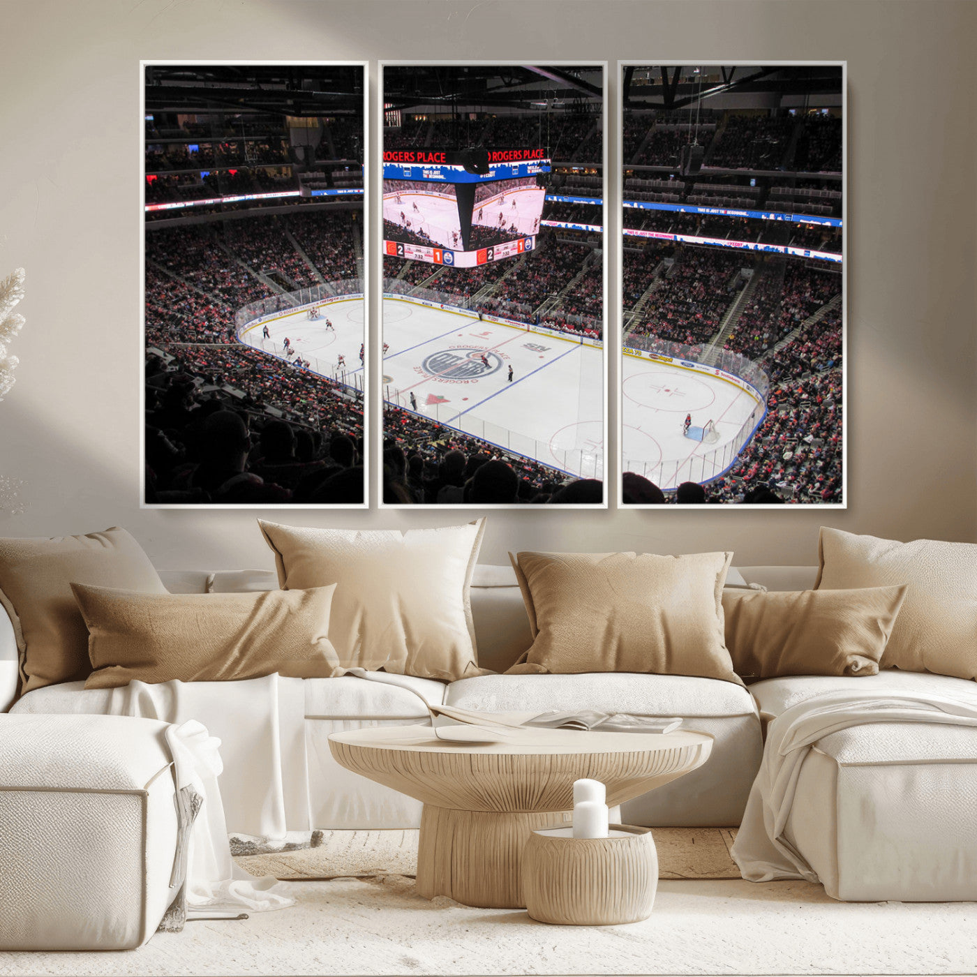 MGV-FC-48X32-3P - Rogers Place Edmonton Oilers Ice Hockey Stadium Wall Art, Rogers Place Edmonton Oilers Wall Art