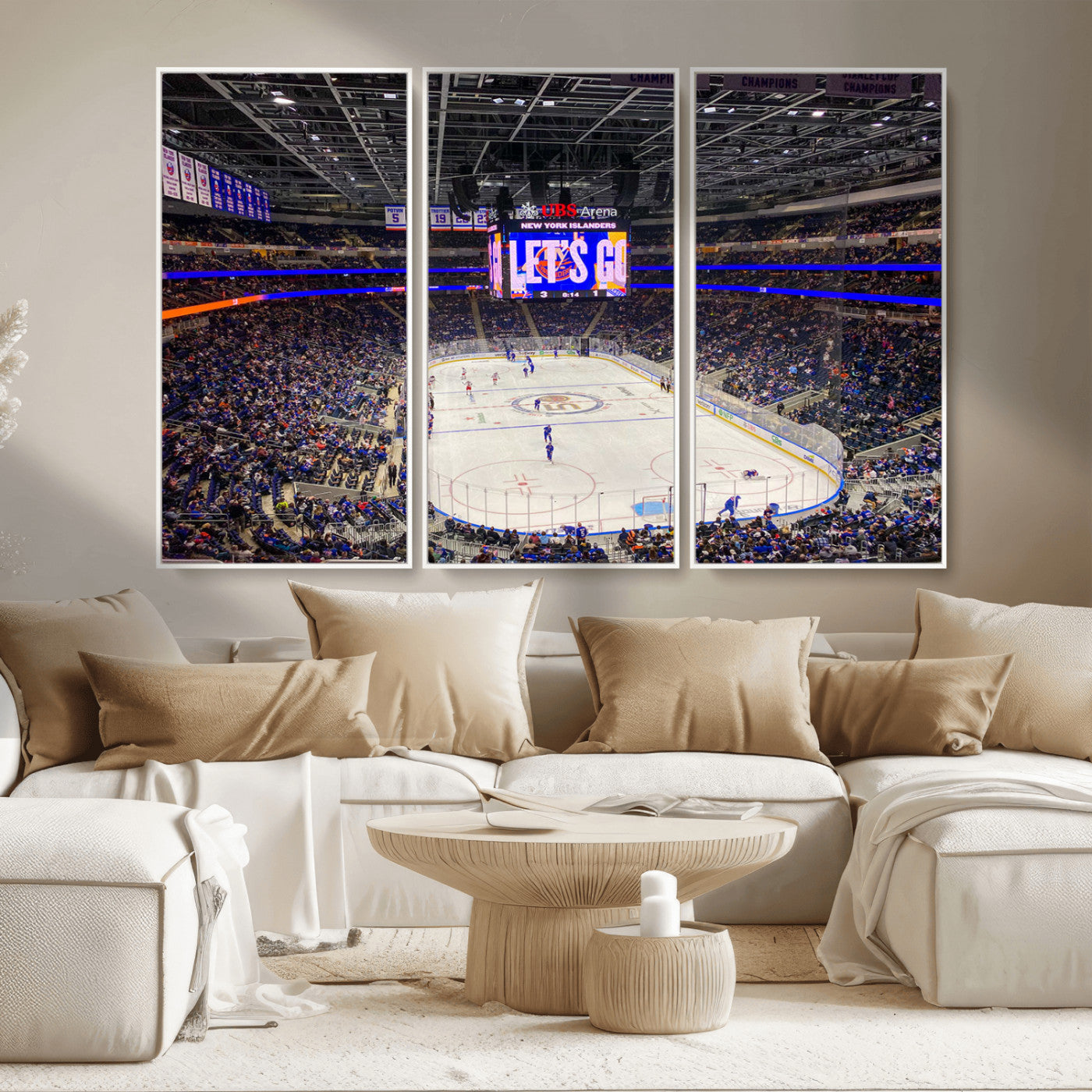 MGV-FC-48X32-3P - UBS Arena Elmont New York Islanders Ice Hockey Wall Art, UBS Arena Elmont Wall Art Canvas Print