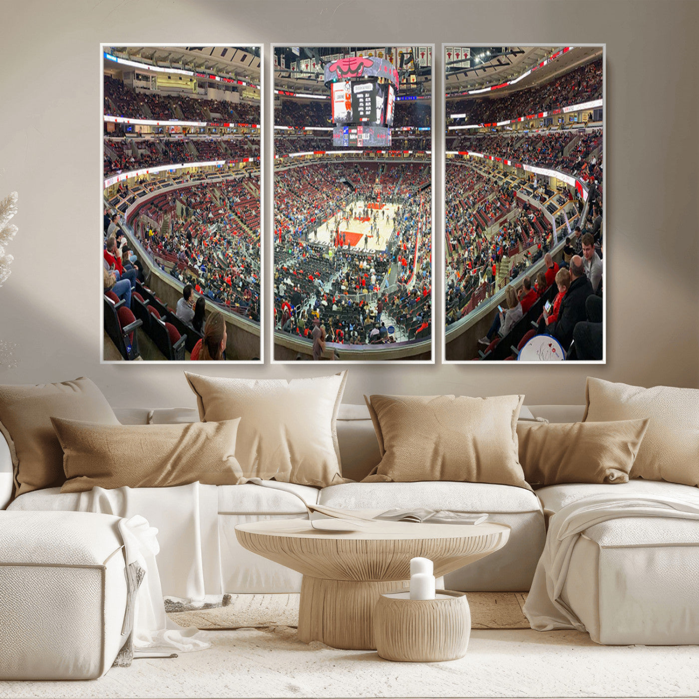 MGV-FC-48X32-3P - United Center Chicago Bulls Stadium Wall Art Canvas Print
