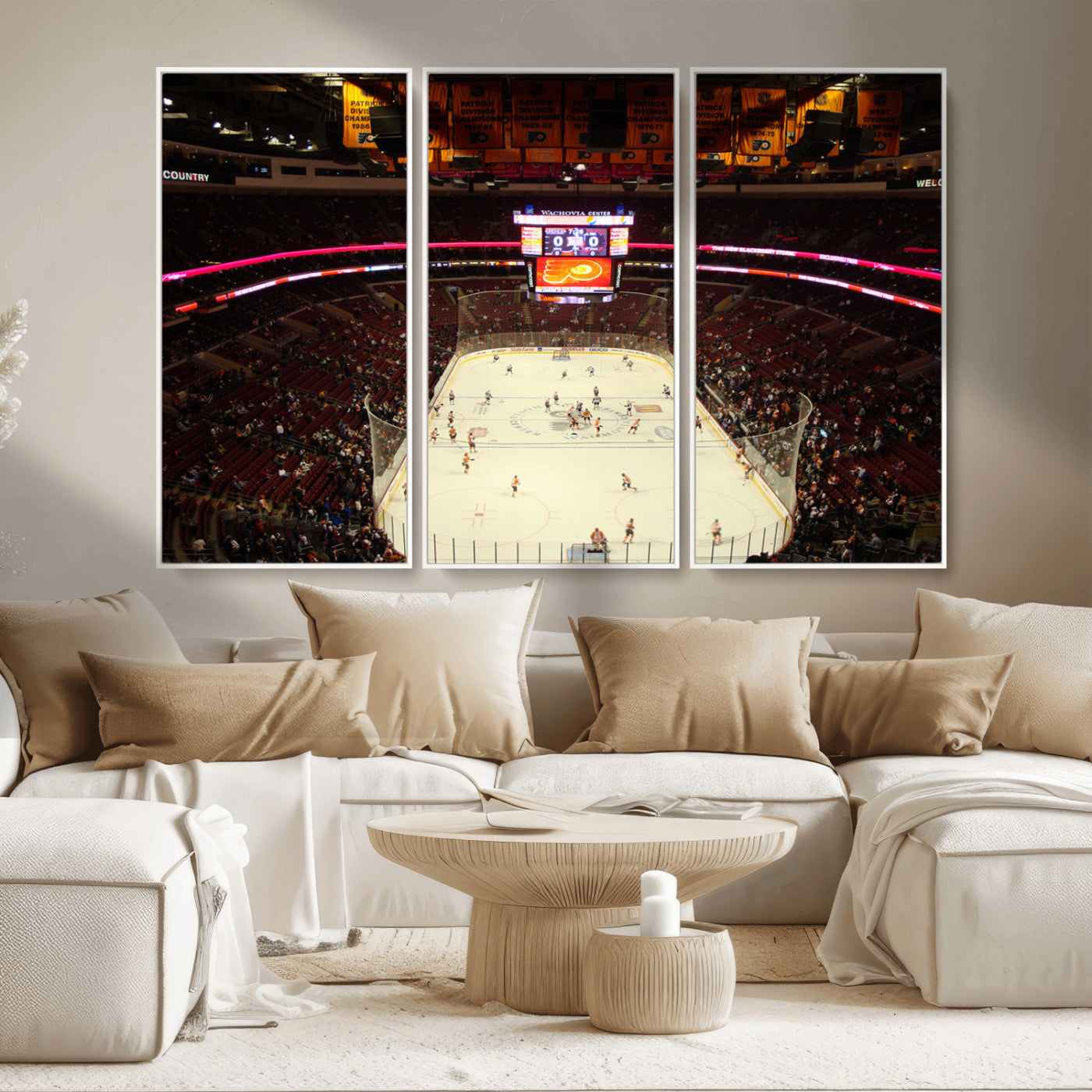 MGV-FC-48X32-3P - Wachovia Center Priort of Lyers Game Ice Hockey Stadium Canvas Print, Lyers Game Ice Hockey Stadium