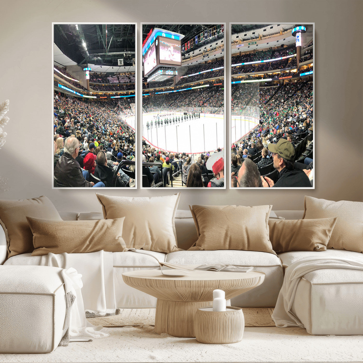 MGV-FC-48X32-3P - Xcel Energy Center St Paul Minnesota Wild Ice Hockey Stadium Canvas, Minnesota Wild Ice Hockey