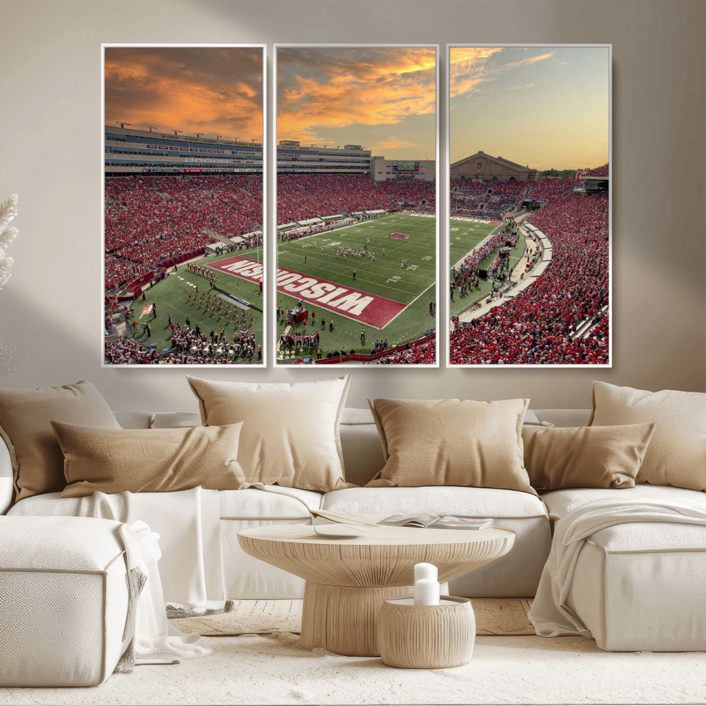 41472-MGV-CV-36X24-Camp Randall Stadium Wisconsin Badgers Large Wall Art Canvas Print | College Football Stadium Wall
