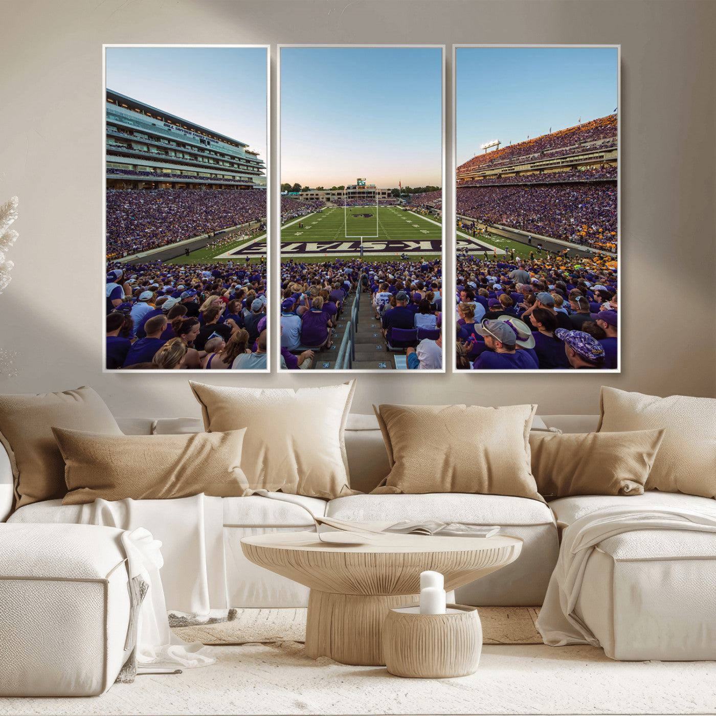 MGV-FC-48X32-3P - Kansas State University Wildcats Football Team Print - Manhattan Bill Snyder Family Football Stadium