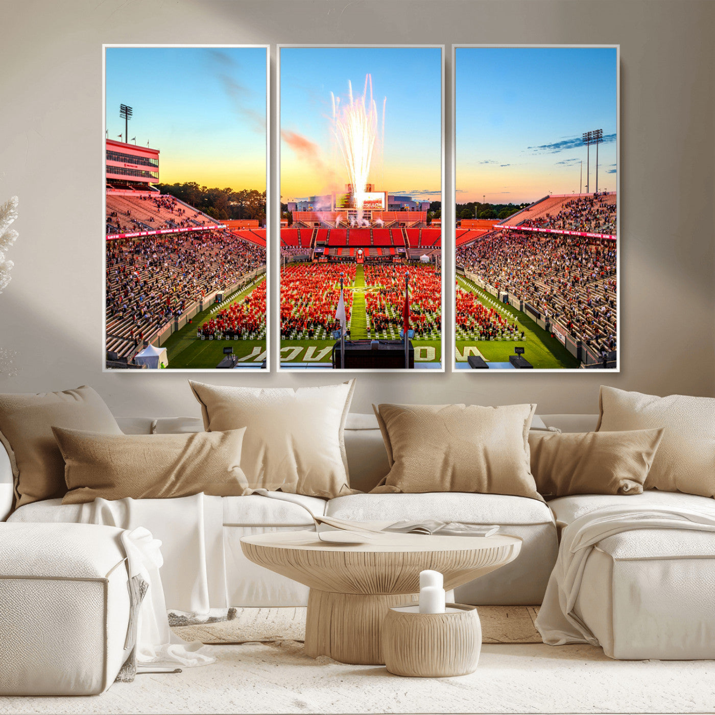 MGV-FC-48X32-3P - North Carolina State University Canvas Print, North Carolina State University Wolfpack Football Team