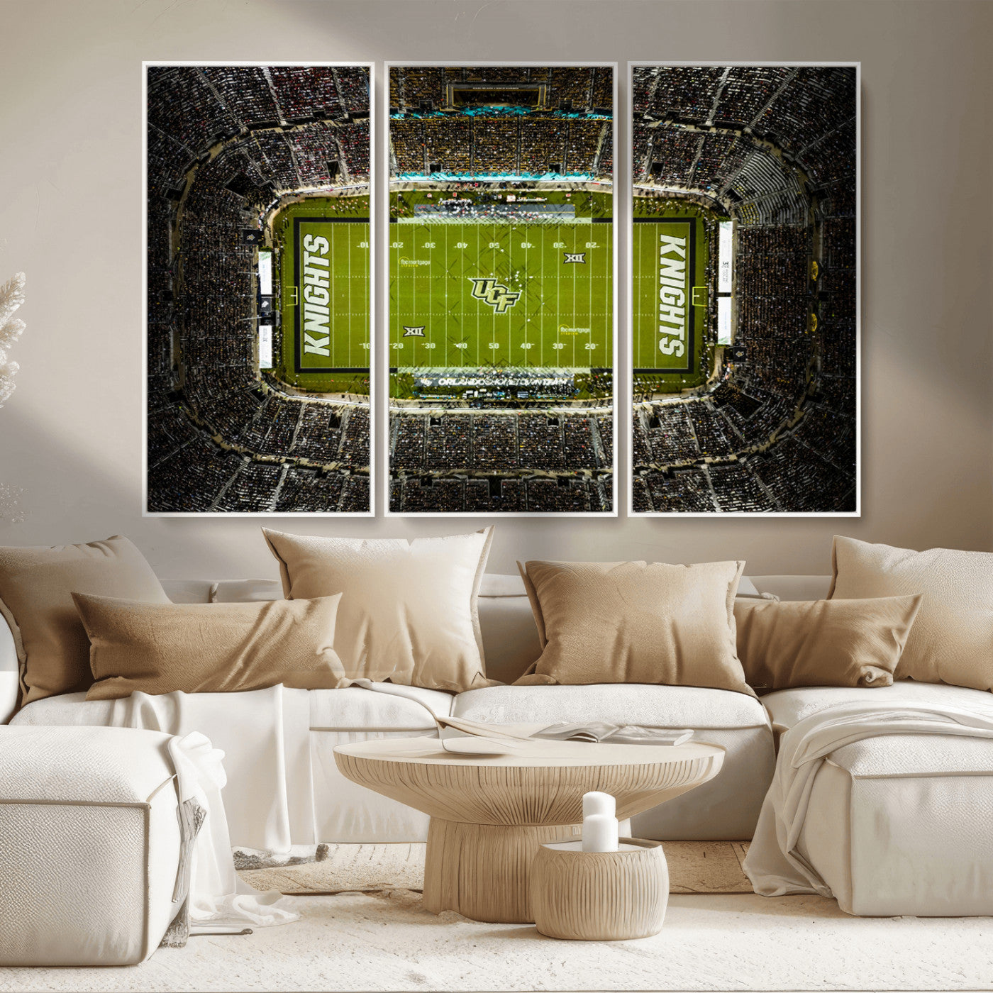 MGV-FC-48X32-3P - UCF Knights Football Team Print - Orlando FBC Mortgage Stadium Wall Art, UCF Knights Canvas Print