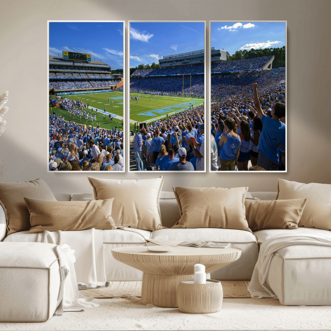MGV-FC-48X32-3P - University of North Carolina Tar Heels Team Canvas Print - Chapel Hill Kenan Memorial Stadium Wall