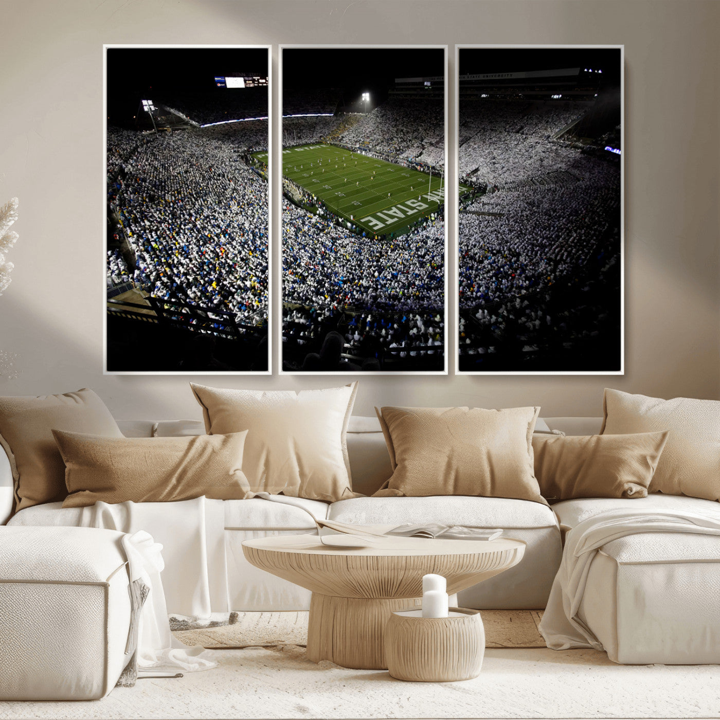 MGV-FC-48X32-3P - Penn State Football Stadium Wall Art - Beaver Stadium Canvas Print