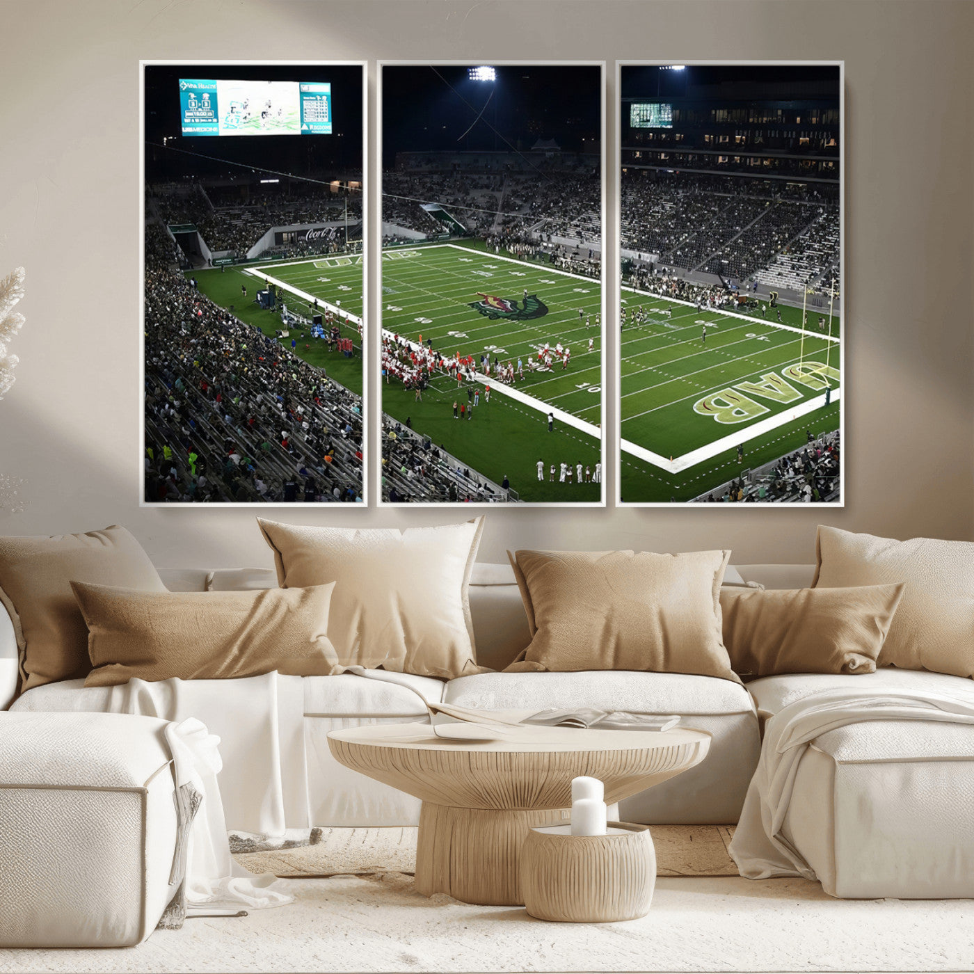 MGV-FC-48X32-3P - UAB Blazers Football Team Print - Birmingham Protective Stadium Wall Art Canvas Print